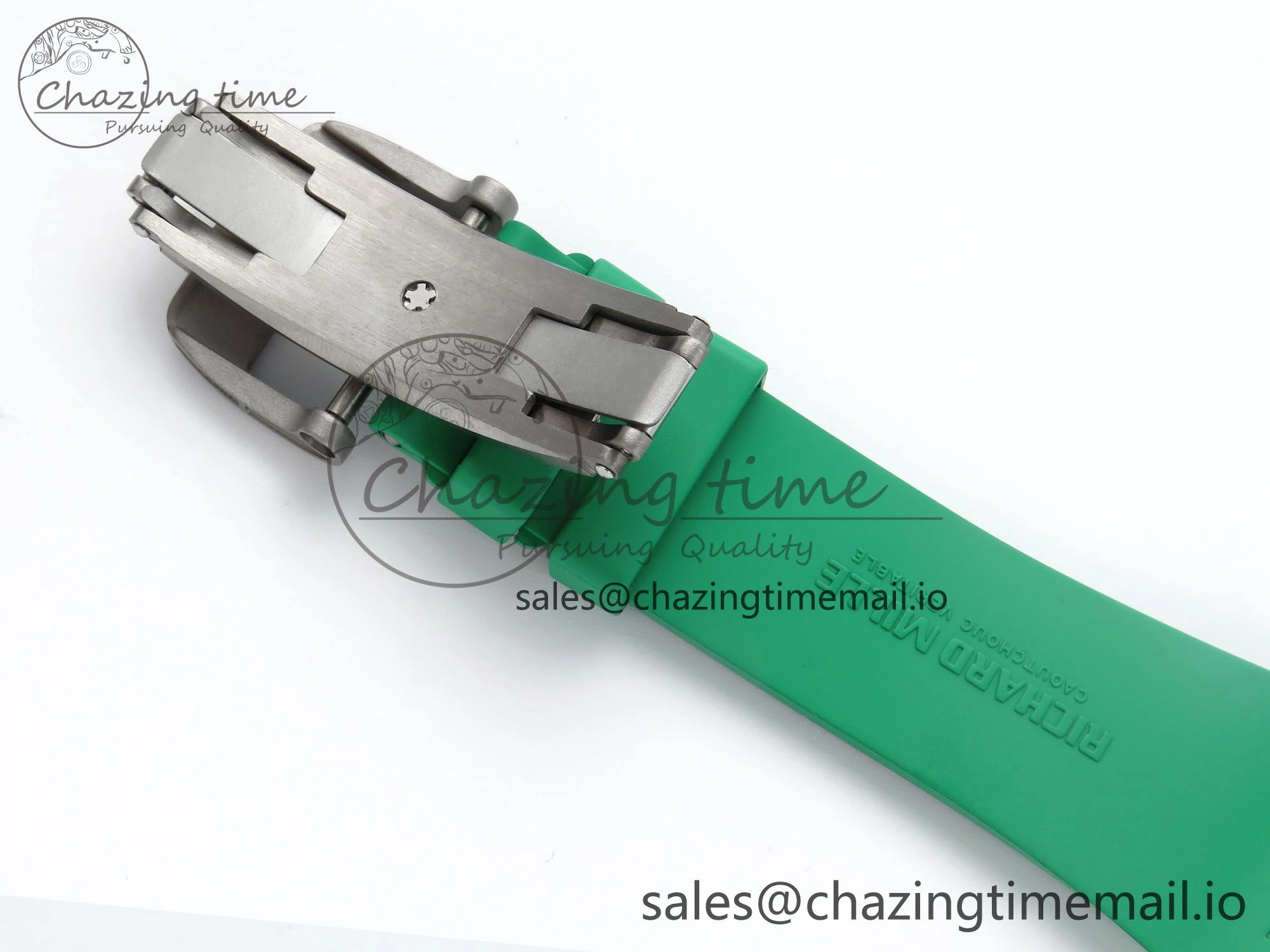 RM061 White Ceramic ZF 1:1 Best Edition on Green Rubber Strap RMUL2 Super Clone