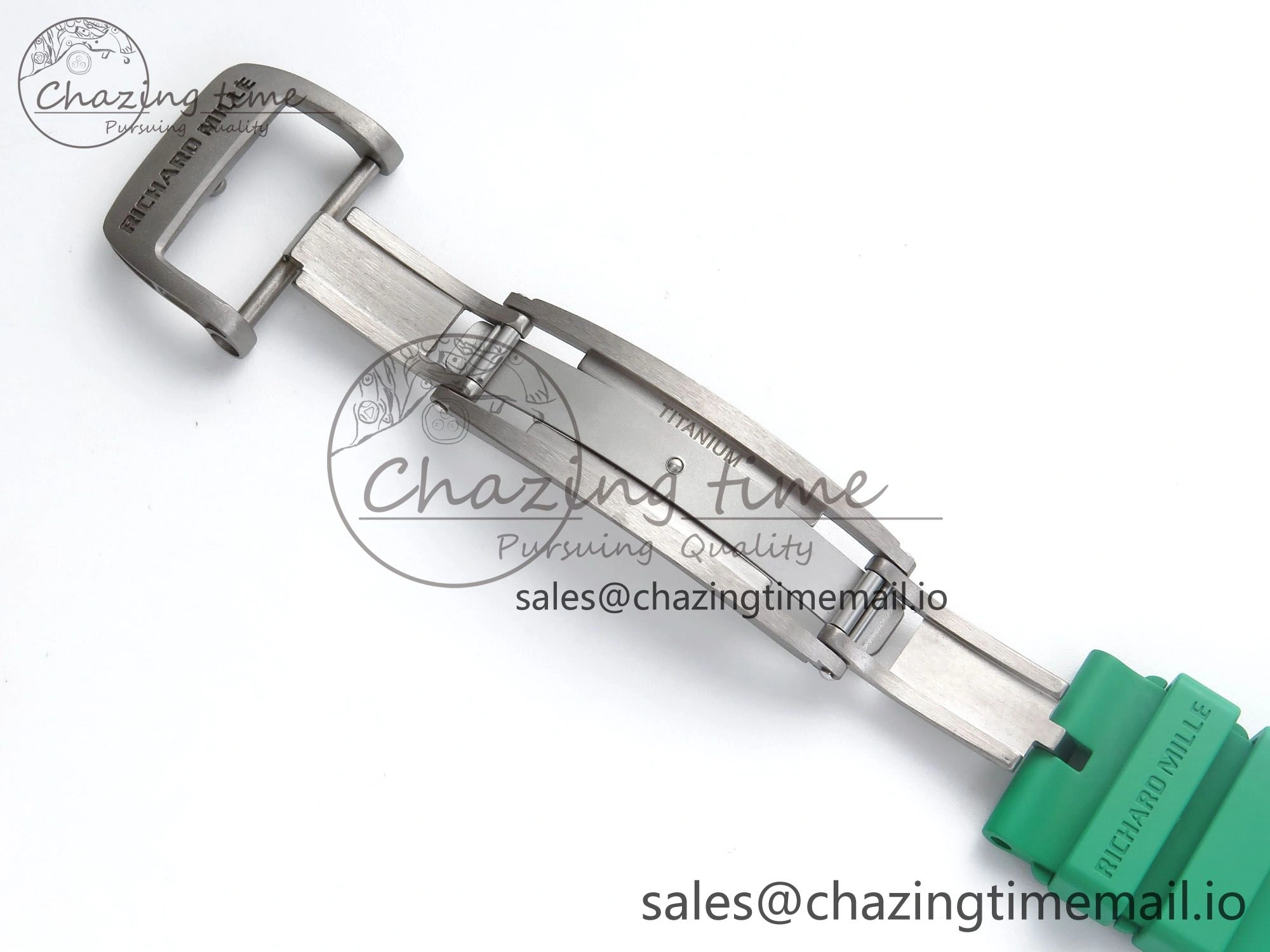 RM061 White Ceramic ZF 1:1 Best Edition on Green Rubber Strap RMUL2 Super Clone