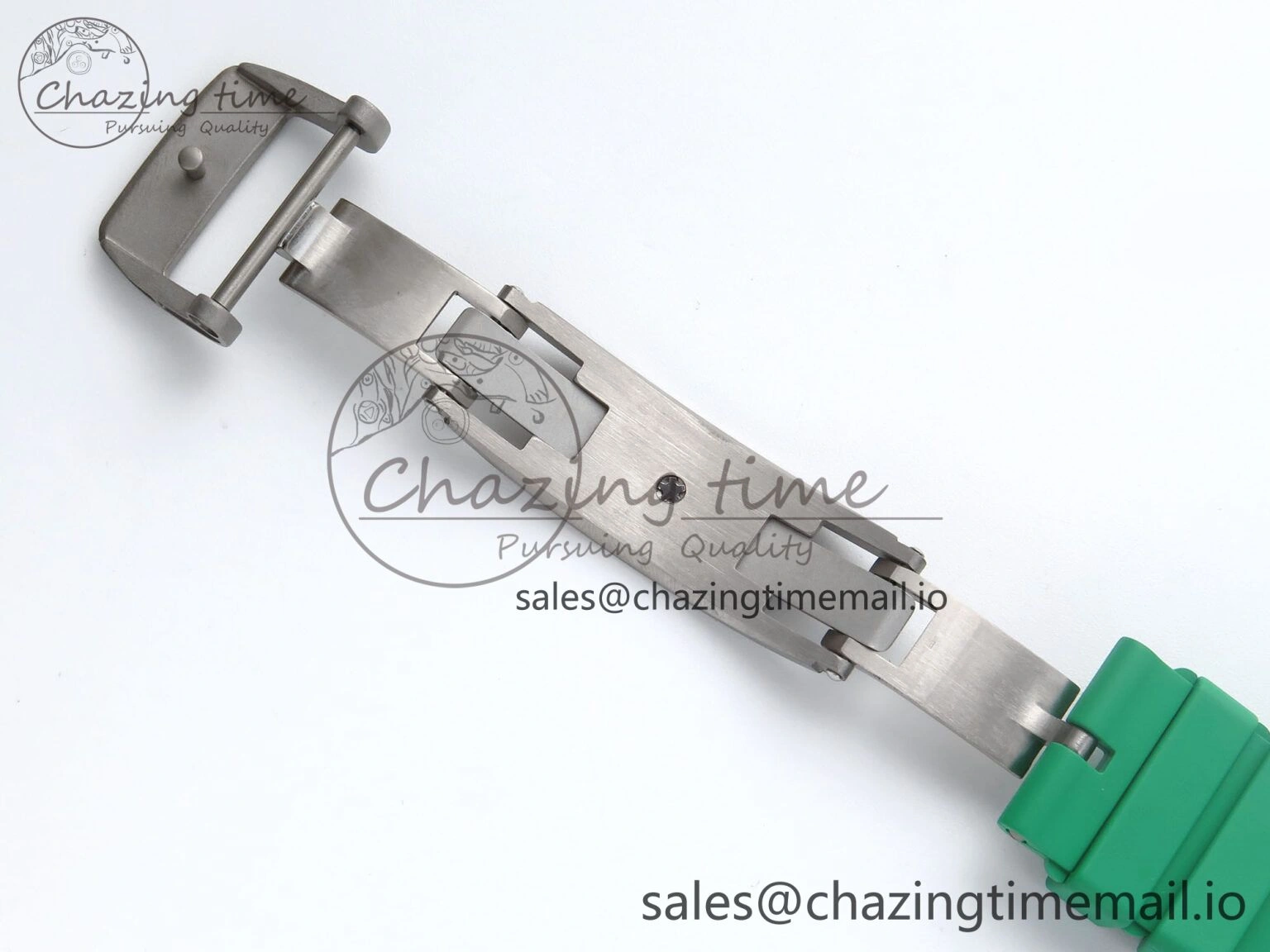 RM061 White Ceramic ZF 1:1 Best Edition on Green Rubber Strap RMUL2 Super Clone