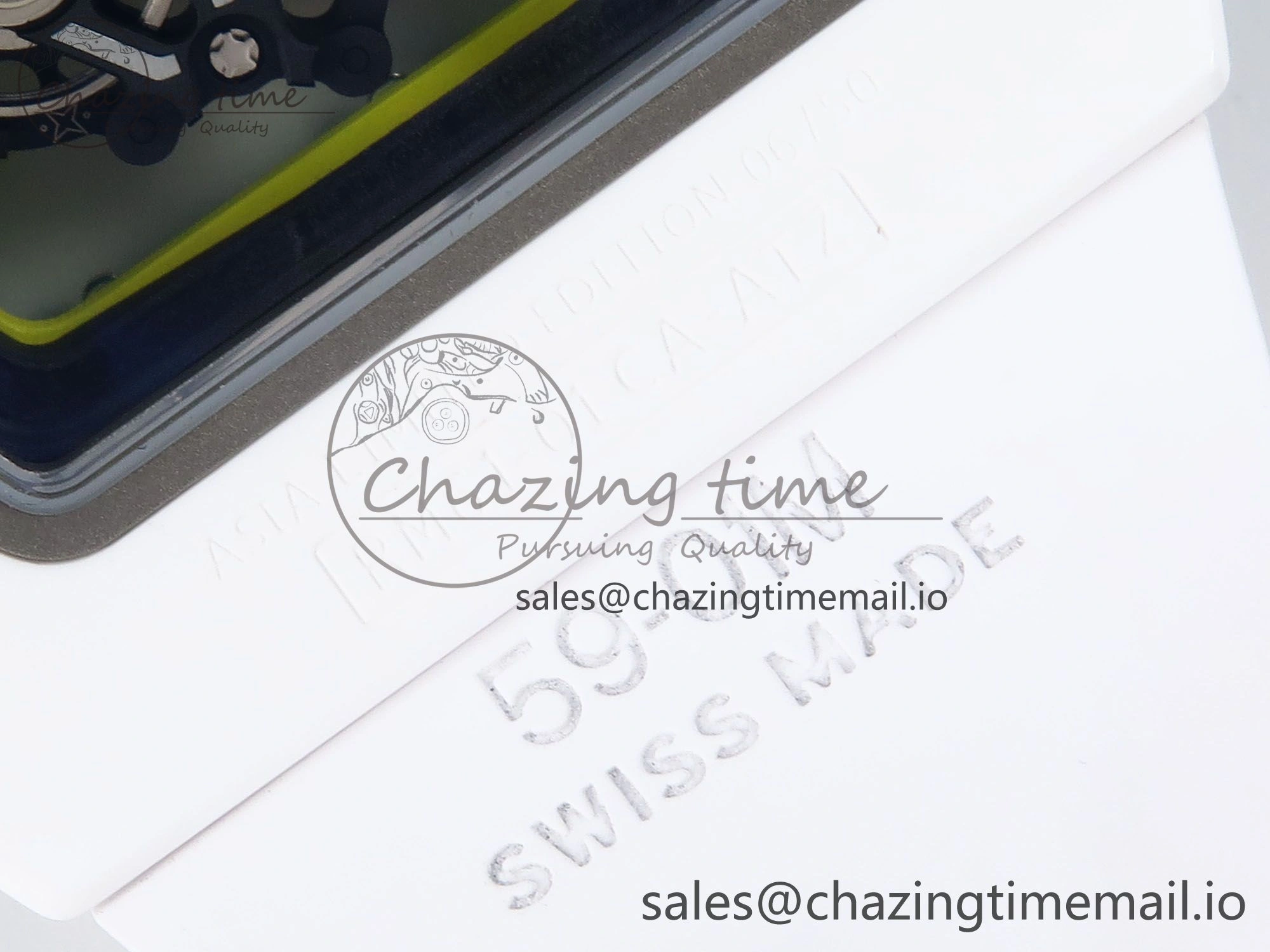 RM061 White Ceramic ZF 1:1 Best Edition on White Rubber Strap RMUL2 Super Clone