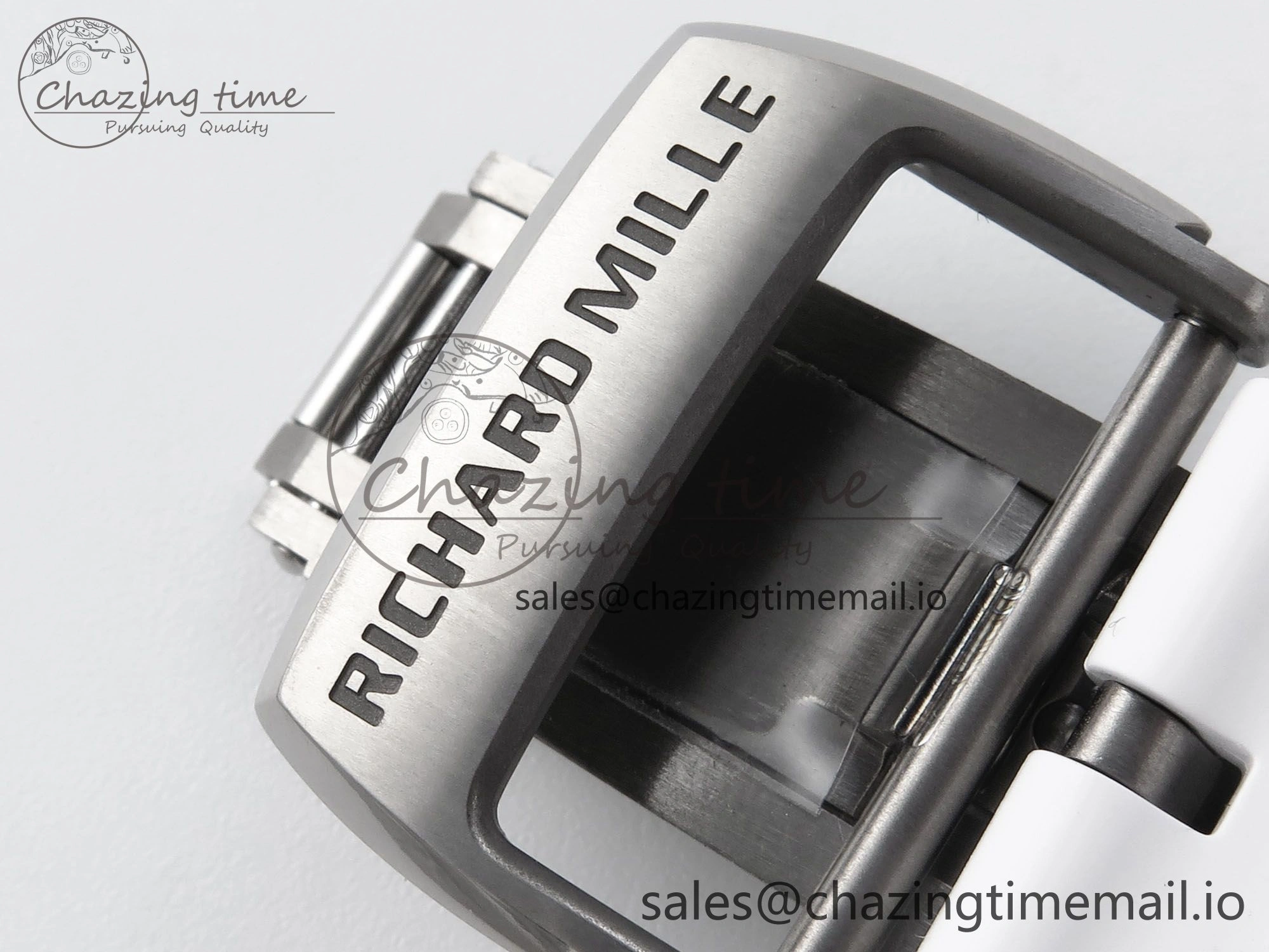 RM061 White Ceramic ZF 1:1 Best Edition on White Rubber Strap RMUL2 Super Clone