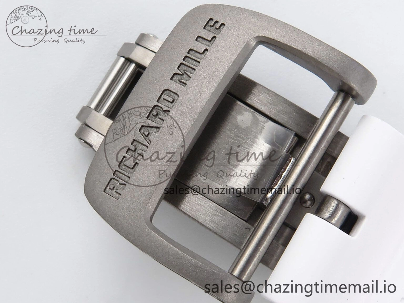 RM061 White Ceramic ZF 1:1 Best Edition on White Rubber Strap RMUL2 Super Clone
