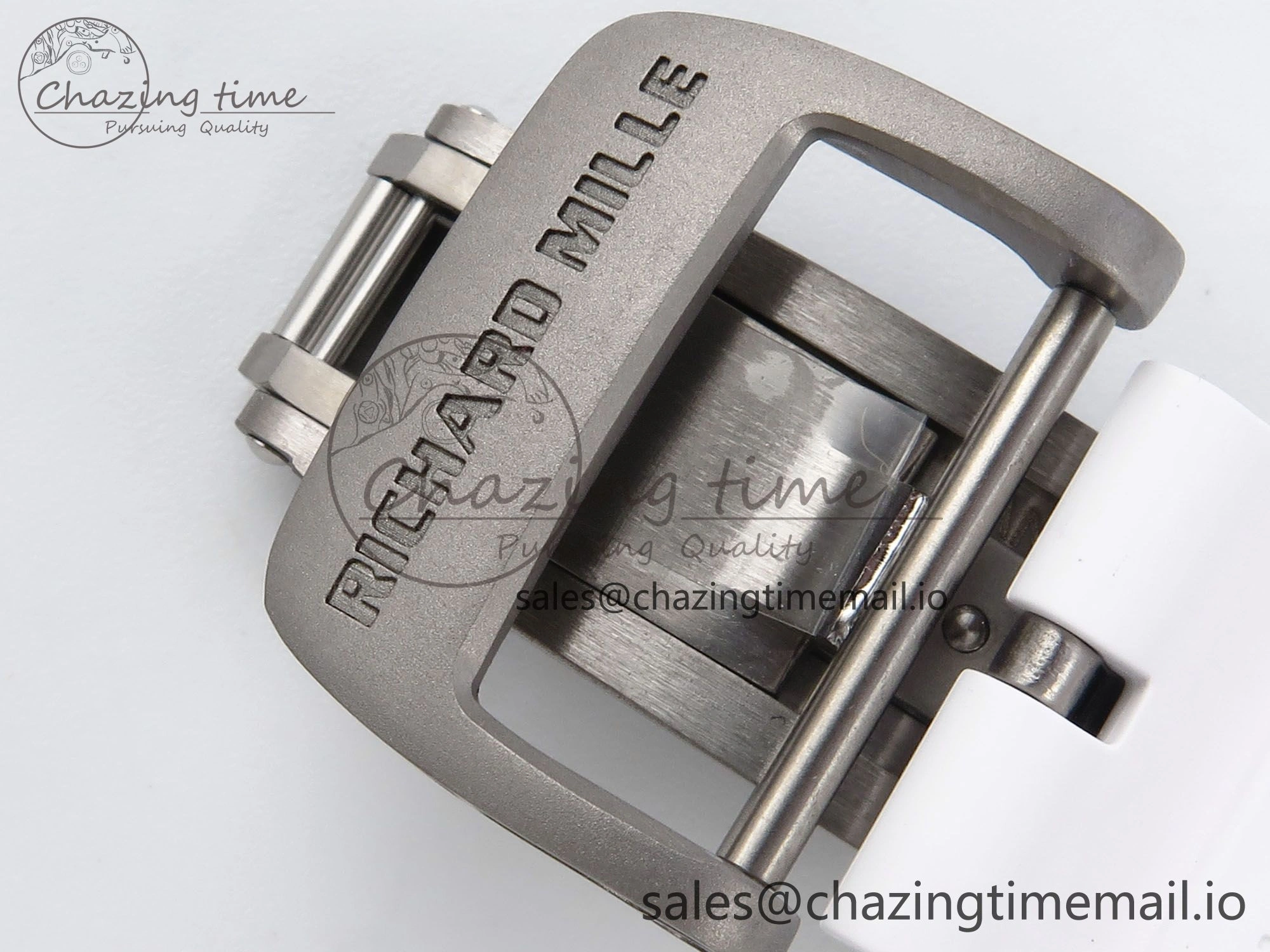 RM061 White Ceramic ZF 1:1 Best Edition on White Rubber Strap RMUL2 Super Clone