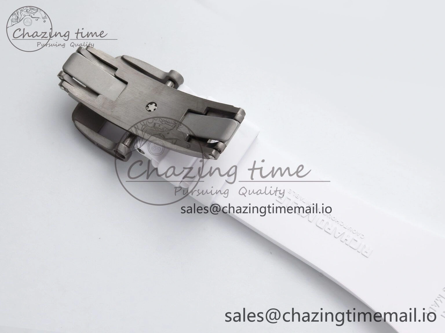 RM061 White Ceramic ZF 1:1 Best Edition on White Rubber Strap RMUL2 Super Clone
