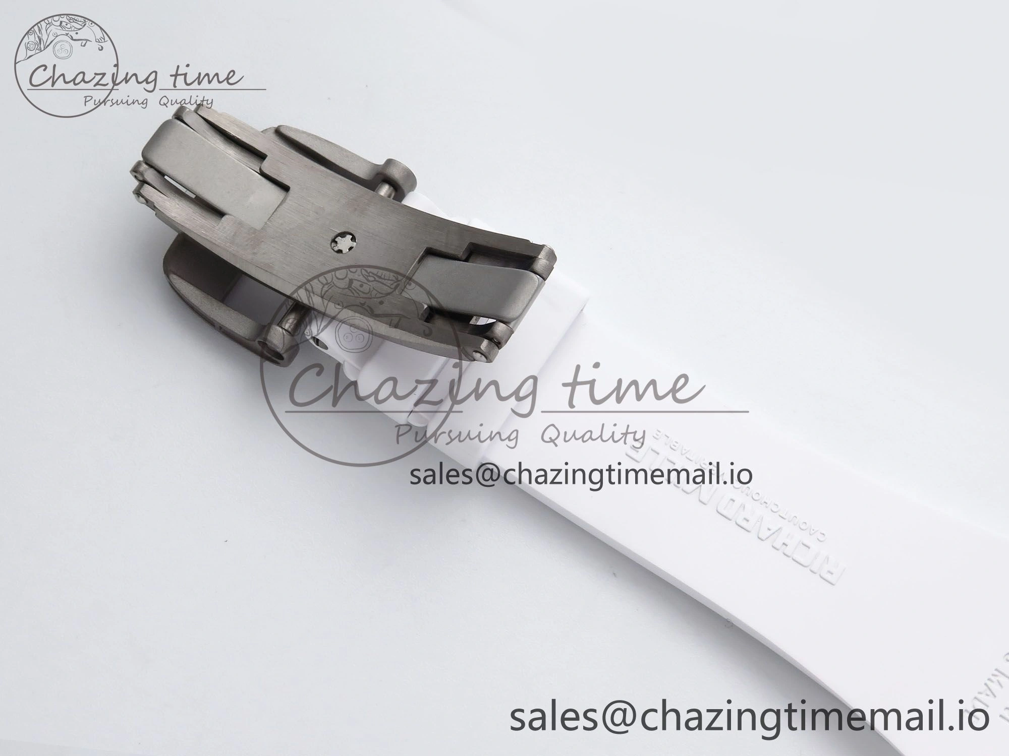 RM061 White Ceramic ZF 1:1 Best Edition on White Rubber Strap RMUL2 Super Clone