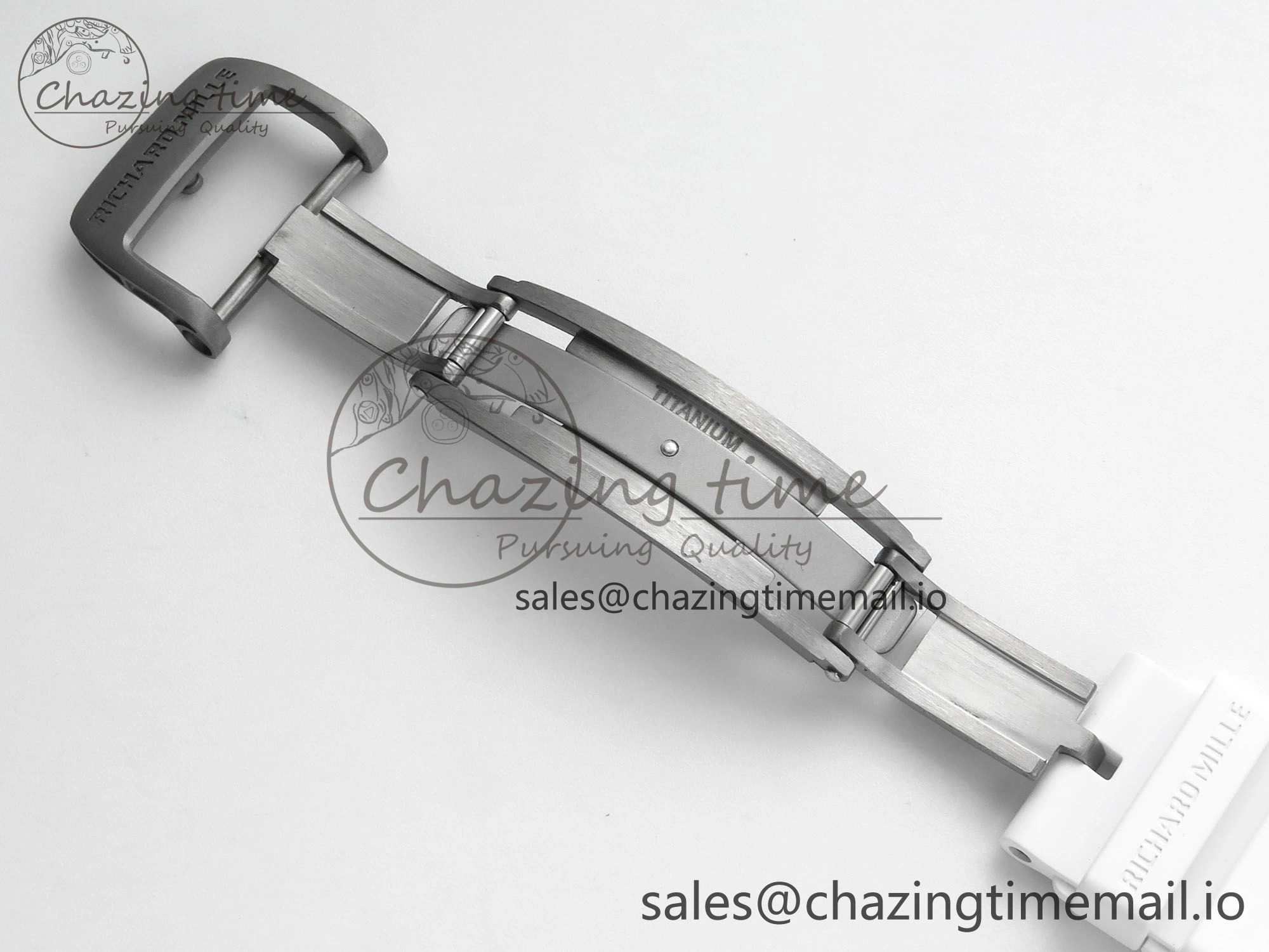 RM061 White Ceramic ZF 1:1 Best Edition on White Rubber Strap RMUL2 Super Clone