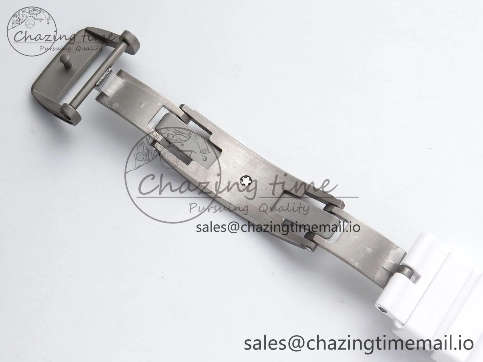 RM061 White Ceramic ZF 1:1 Best Edition on White Rubber Strap RMUL2 Super Clone