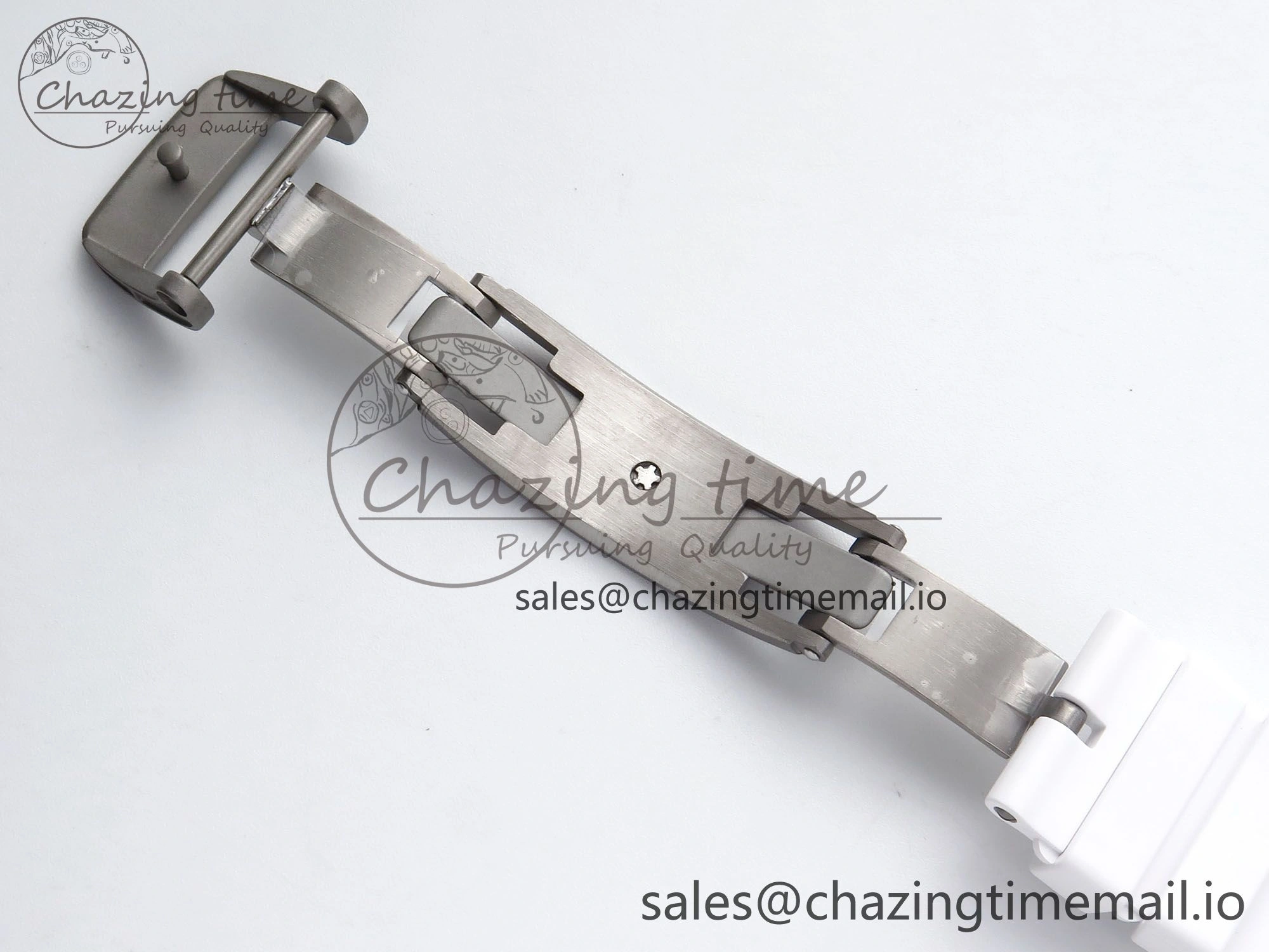 RM061 White Ceramic ZF 1:1 Best Edition on White Rubber Strap RMUL2 Super Clone