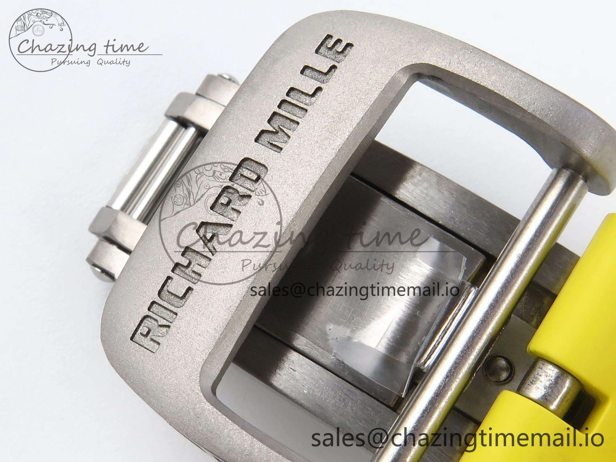 RM061 White Ceramic ZF 1:1 Best Edition on Yellow Rubber Strap RMUL2 Super Clone