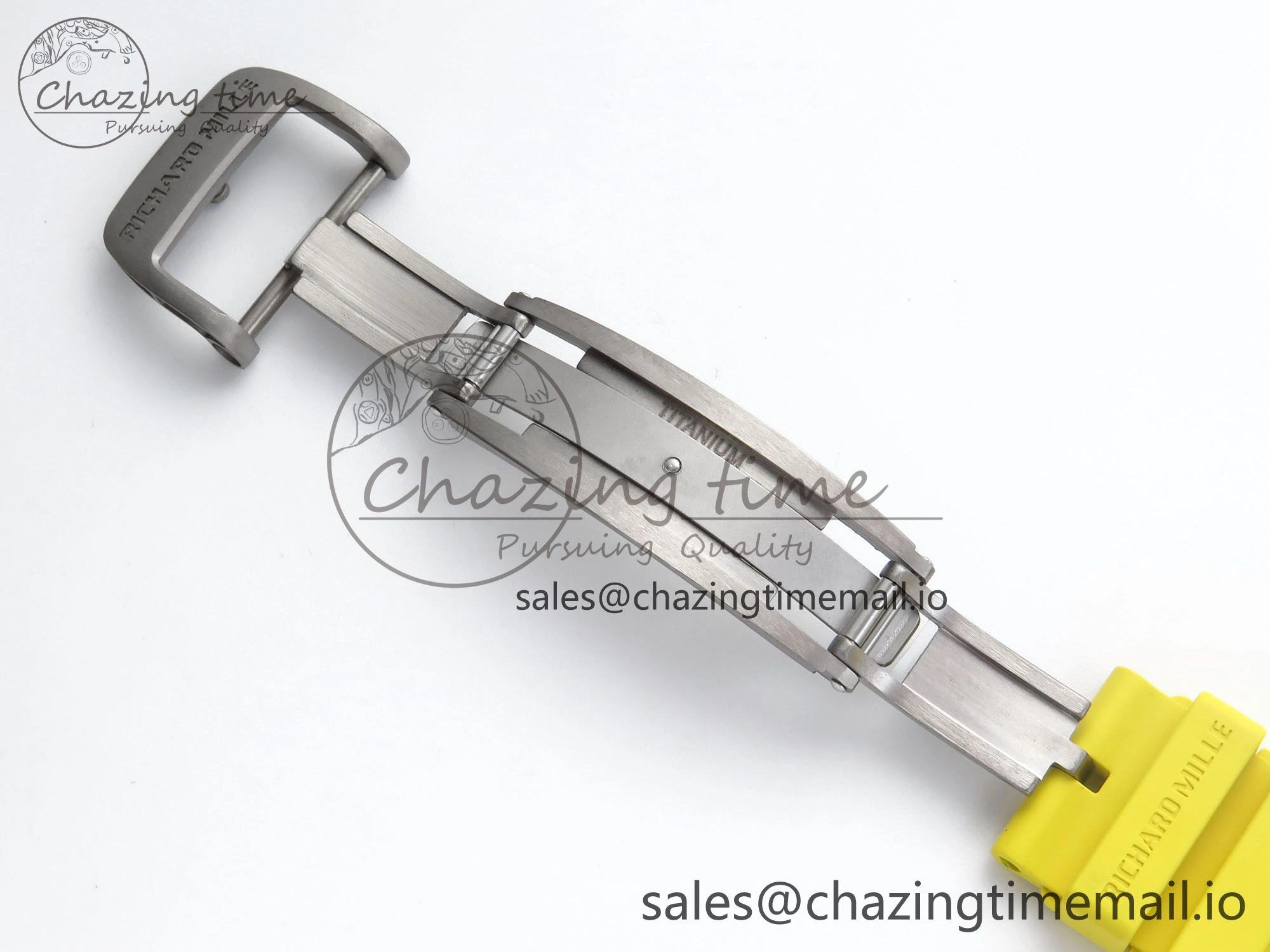 RM061 White Ceramic ZF 1:1 Best Edition on Yellow Rubber Strap RMUL2 Super Clone