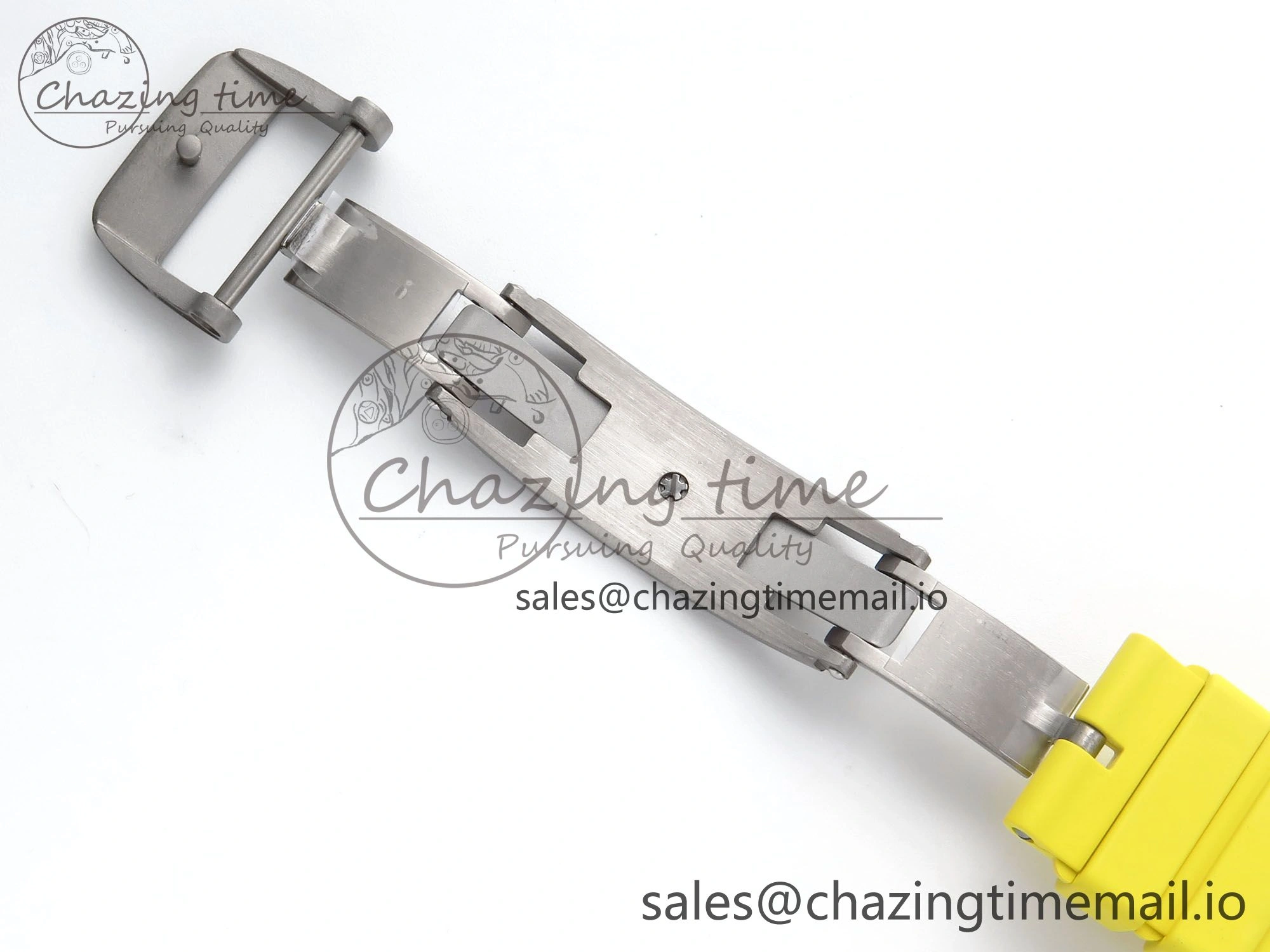 RM061 White Ceramic ZF 1:1 Best Edition on Yellow Rubber Strap RMUL2 Super Clone