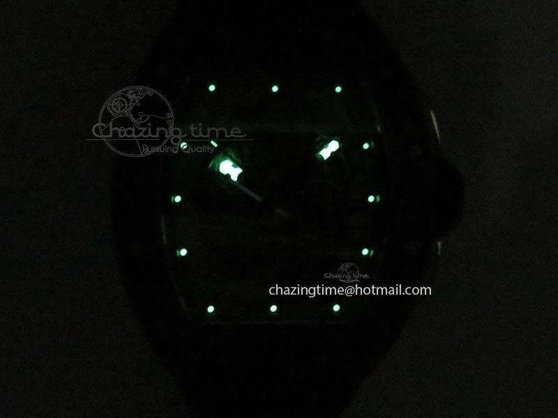 RM061 White Inner Bezel Skeleton Dial On Black Rubber Strap MIYOTA8215 KVF