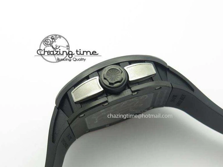 RM061 White Inner Bezel Skeleton Dial On Black Rubber Strap MIYOTA8215 KVF
