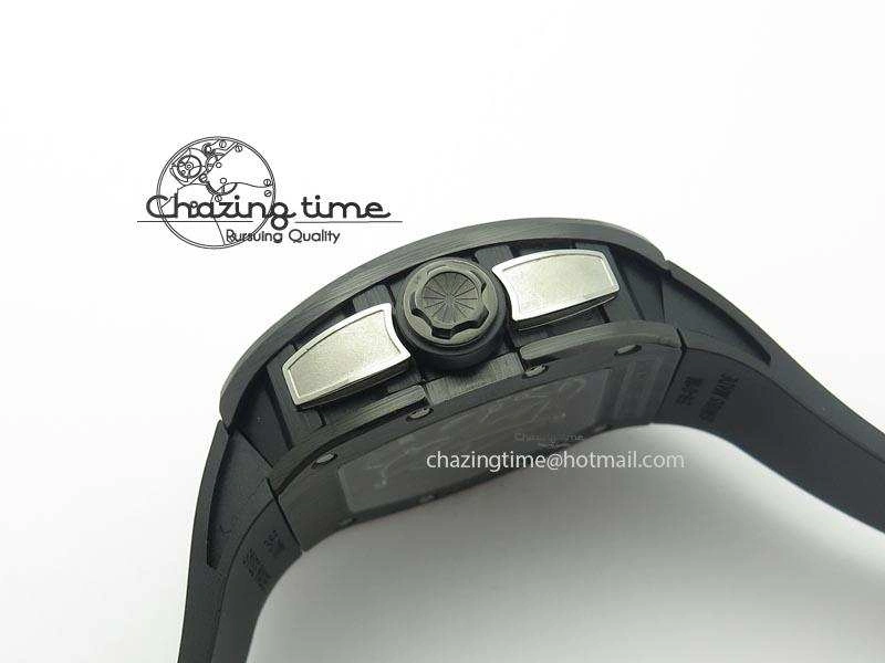 RM061 White Inner Bezel Skeleton Dial On Black Rubber Strap MIYOTA8215 KVF