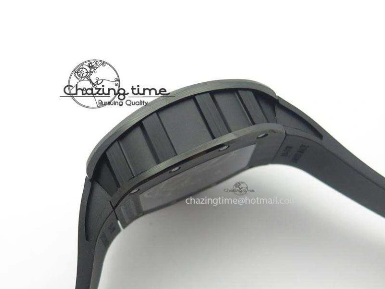RM061 White Inner Bezel Skeleton Dial On Black Rubber Strap MIYOTA8215 KVF