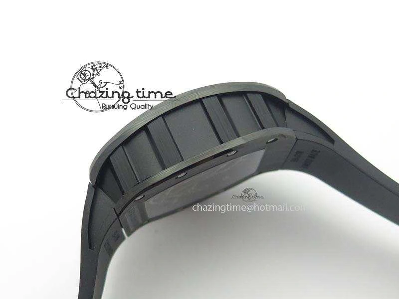 RM061 White Inner Bezel Skeleton Dial On Black Rubber Strap MIYOTA8215 KVF