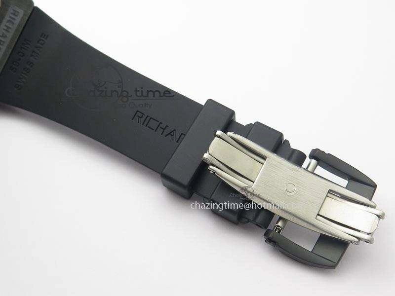 RM061 White Inner Bezel Skeleton Dial On Black Rubber Strap MIYOTA8215 KVF