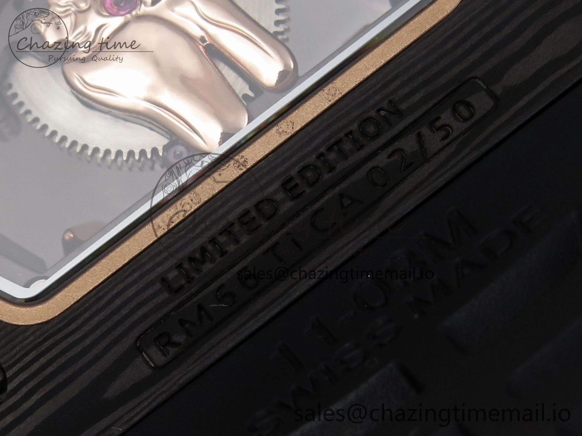 RM066 Real Forge Carbon RG YSF 1:1 Best Edition Skeleton Dial on Black Rubber Strap Asian Tourbillon