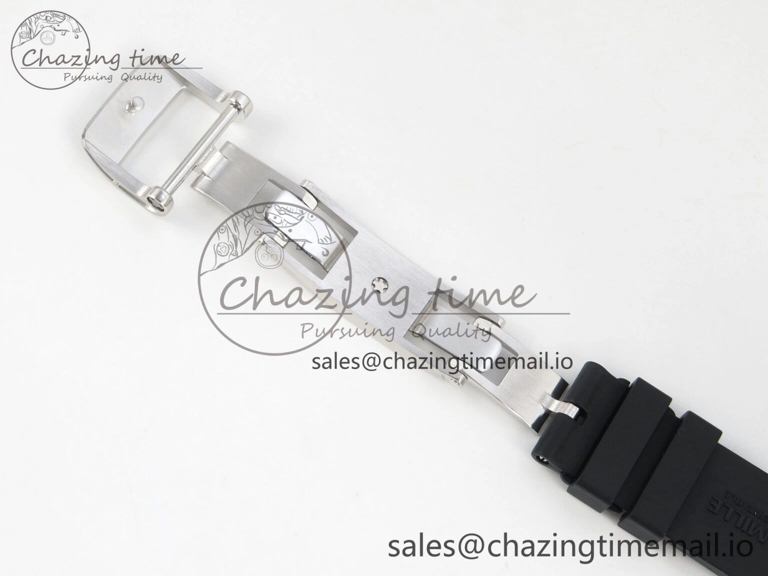 RM07 Ladies Full Diamonds SS ZF 1:1 Best Edition Red Dial on Black Rubber Strap CRMA2 Clone