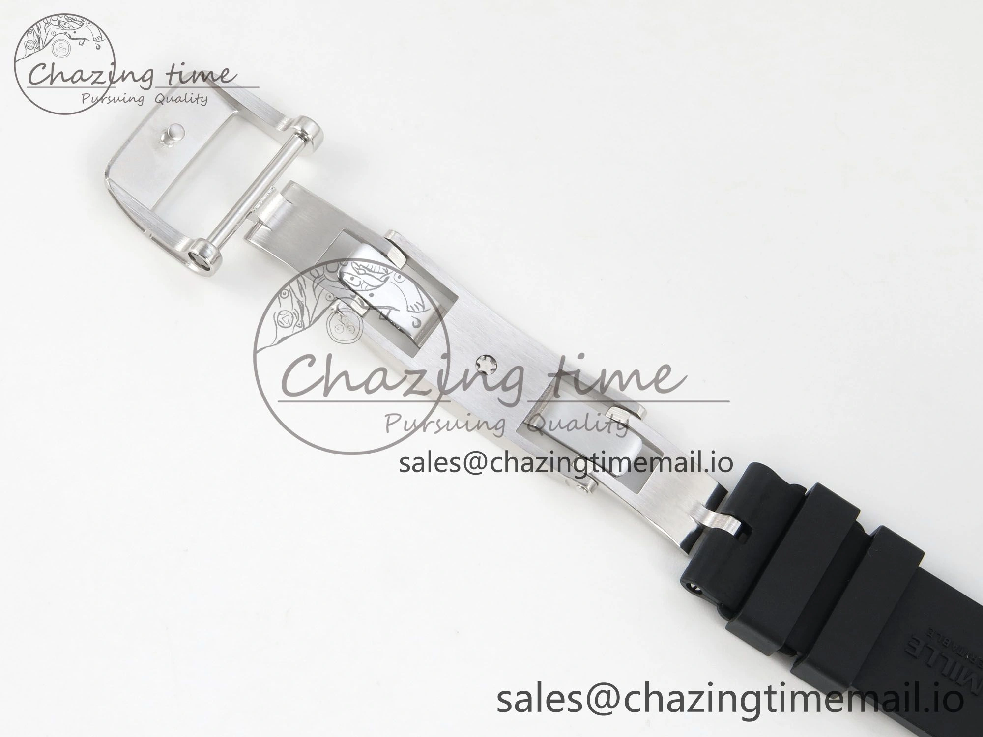 RM07 Ladies Full Diamonds SS ZF 1:1 Best Edition Red Dial on Black Rubber Strap CRMA2 Clone