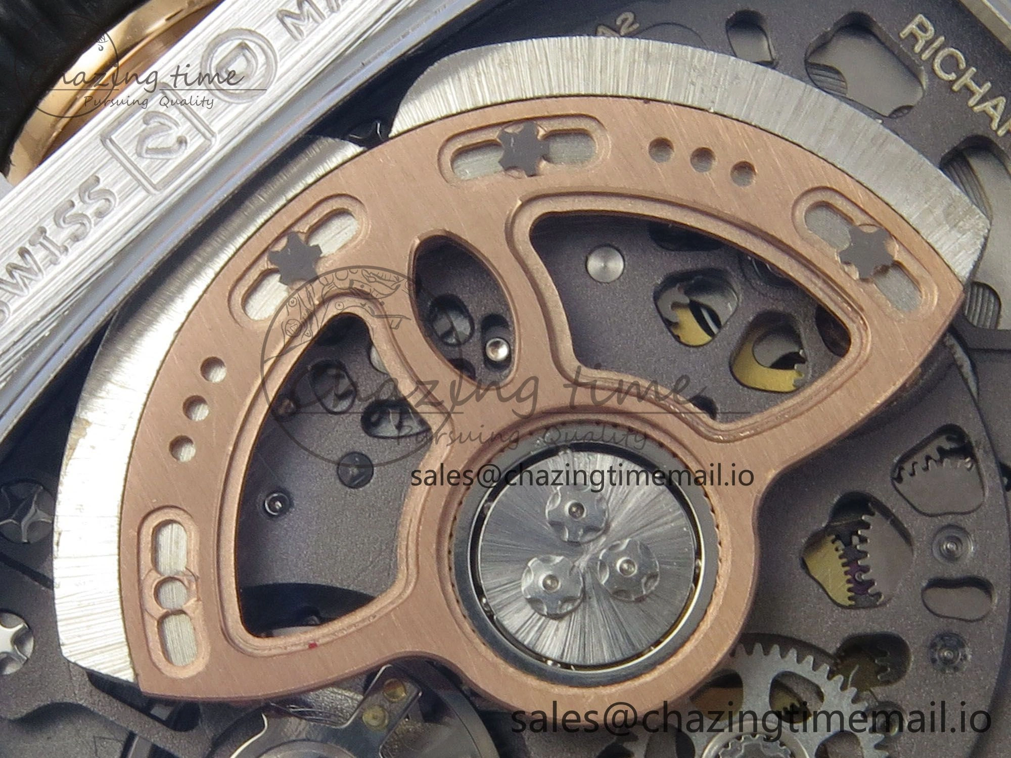 RM07 Ladies Full Diamonds SS ZF 1:1 Best Edition Red Dial on Black Rubber Strap CRMA2 Clone