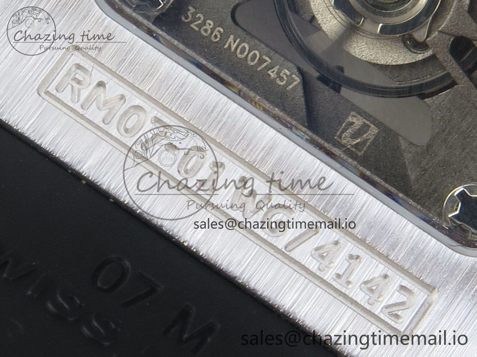 RM07 Ladies Full Diamonds SS ZF 1:1 Best Edition Red Dial on Black Rubber Strap CRMA2 Clone