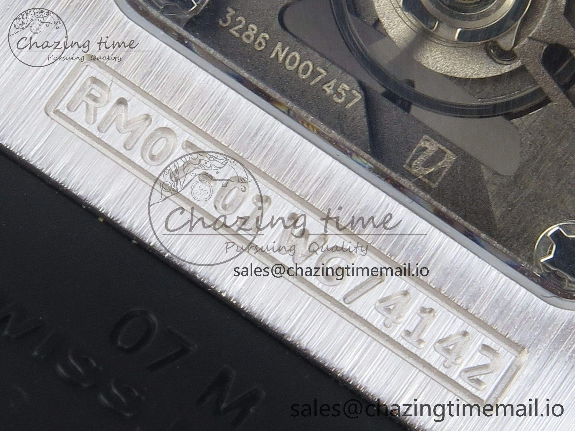 RM07 Ladies Full Diamonds SS ZF 1:1 Best Edition Red Dial on Black Rubber Strap CRMA2 Clone
