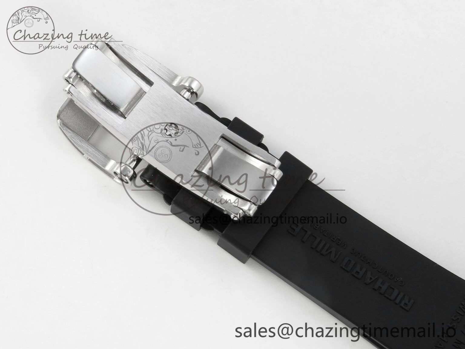 RM07 Ladies Full Diamonds SS ZF 1:1 Best Edition Red Dial on Black Rubber Strap CRMA2 Clone