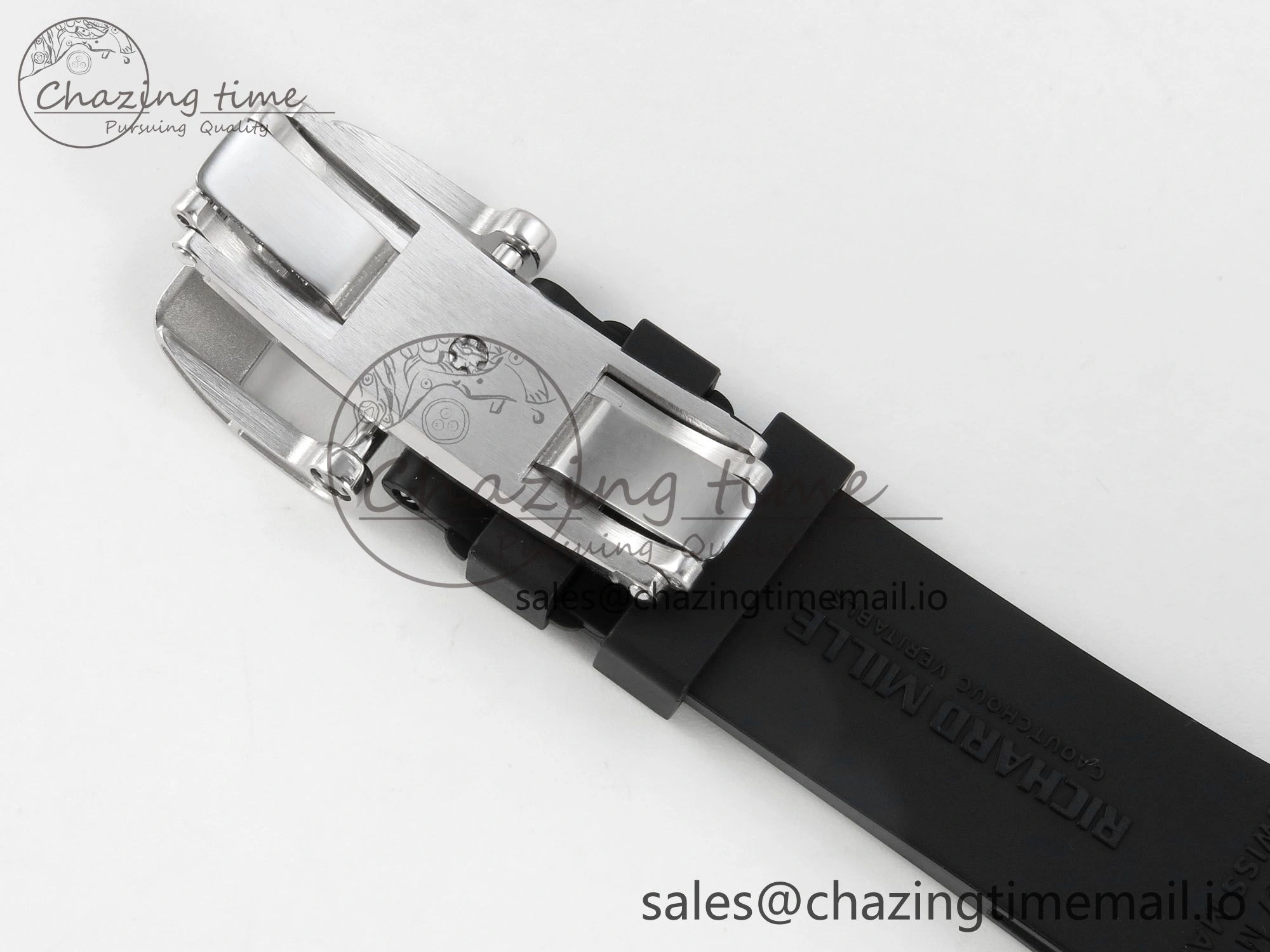 RM07 Ladies Full Diamonds SS ZF 1:1 Best Edition Red Dial on Black Rubber Strap CRMA2 Clone