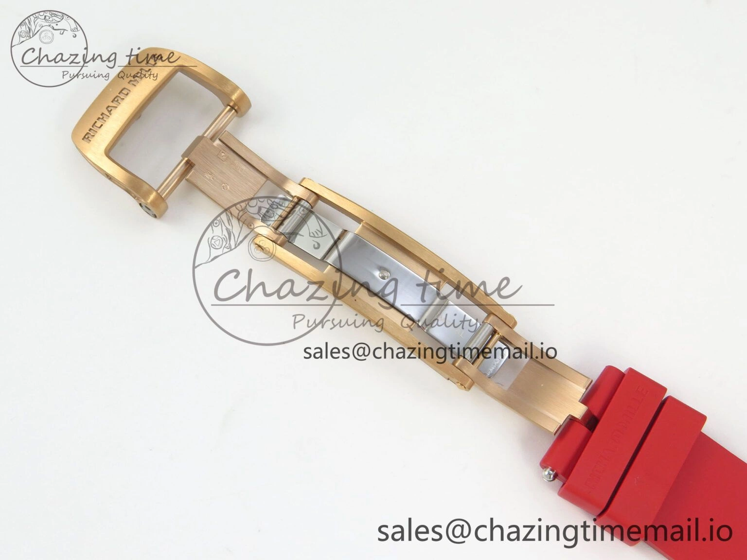 RM07 Ladies RG Diamonds Bezel ZF 1:1 Best Edition Red Diamonds Skeleton Dial on Red Rubber Strap CRMA2 Clone