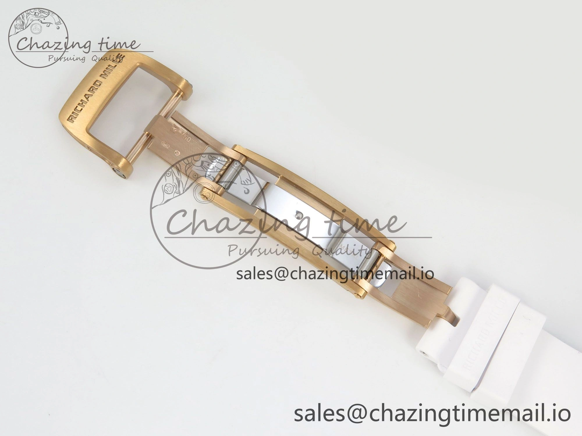 RM07 Ladies RG Diamonds Bezel ZF 1:1 Best Edition Red Diamonds Skeleton Dial on White Rubber Strap CRMA2 Clone