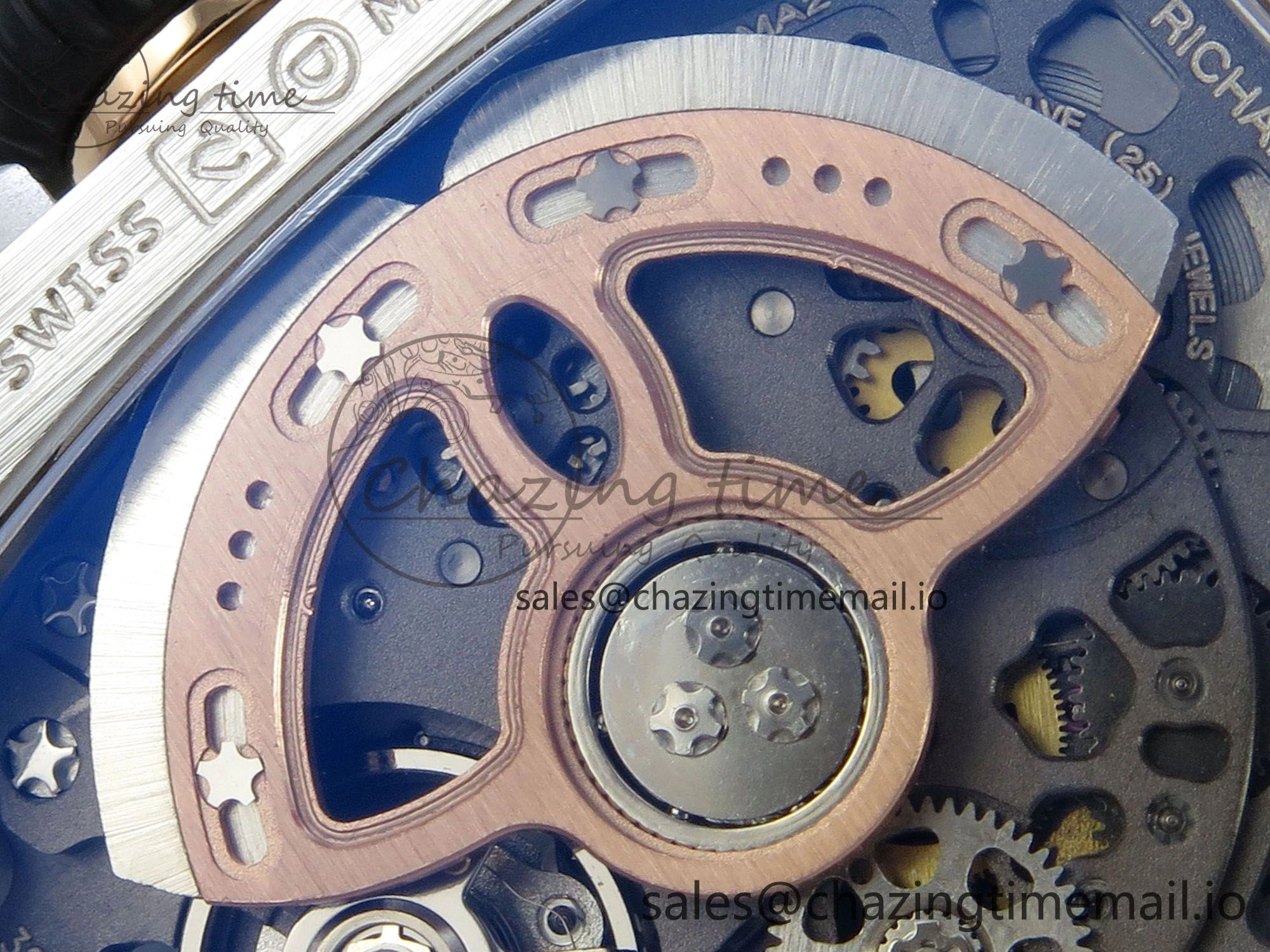RM07 Ladies SS Diamonds Bezel ZF 1:1 Best Edition Red Diamonds Skeleton Dial on Red Rubber Strap CRMA2 Clone