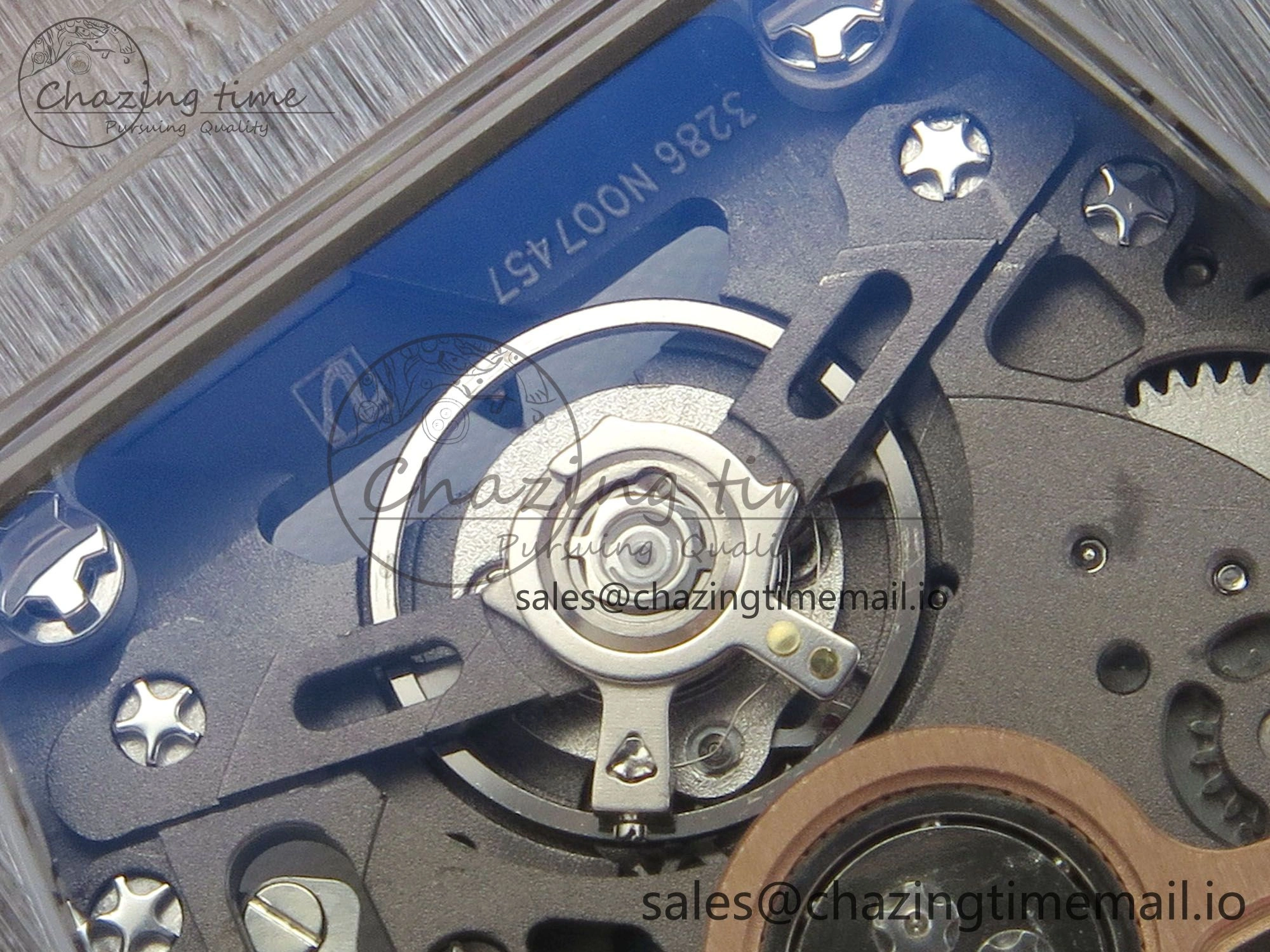 RM07 Ladies SS Diamonds Bezel ZF 1:1 Best Edition Red Diamonds Skeleton Dial on Red Rubber Strap CRMA2 Clone