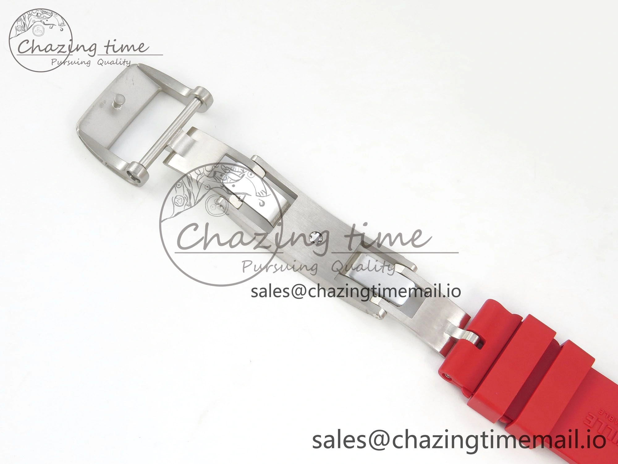 RM07 Ladies SS Diamonds Bezel ZF 1:1 Best Edition Red Diamonds Skeleton Dial on Red Rubber Strap CRMA2 Clone