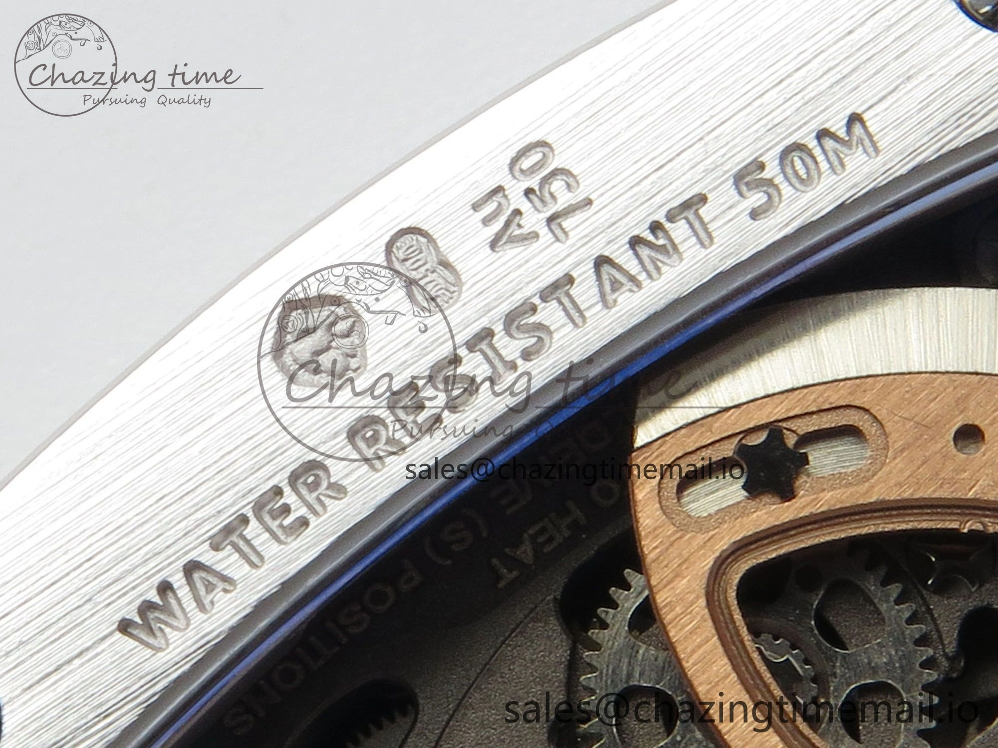 RM07 Ladies SS Diamonds Bezel ZF 1:1 Best Edition Red Diamonds Skeleton Dial on Red Rubber Strap CRMA2 Clone