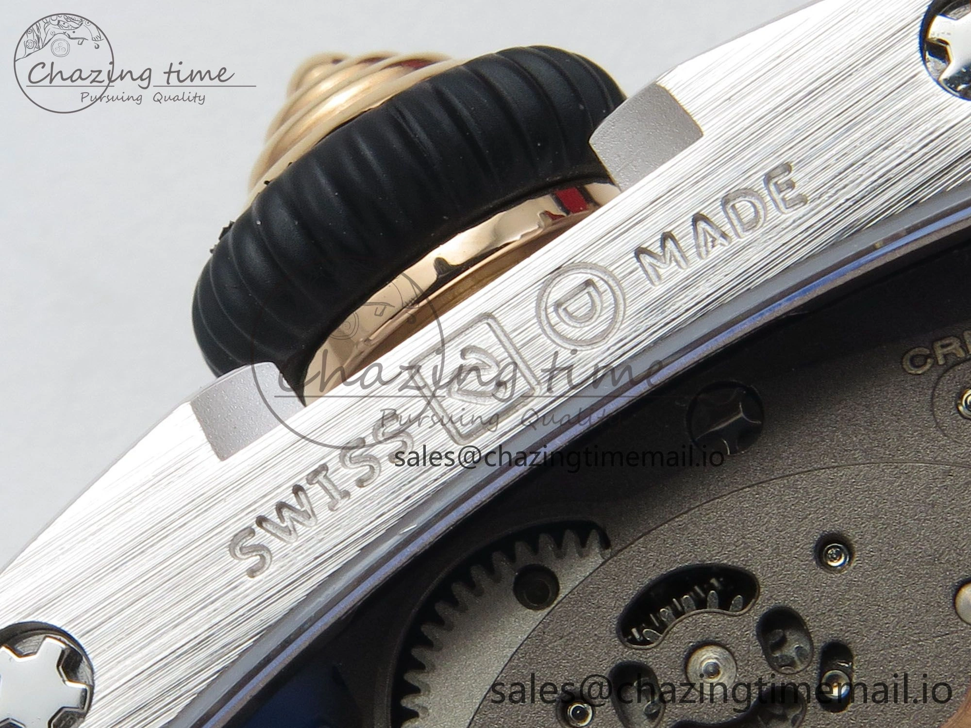RM07 Ladies SS Diamonds Bezel ZF 1:1 Best Edition Red Diamonds Skeleton Dial on White Rubber Strap CRMA2 Clone