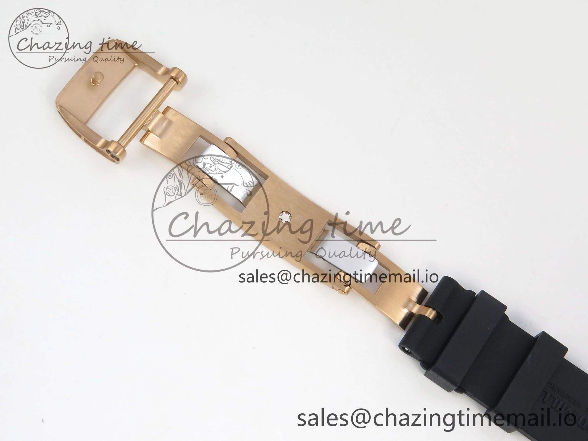 RM07 Ladies Snow Diamonds RG ZF 1:1 Best Edition Black Dial on Black Rubber Strap CRMA2 Clone
