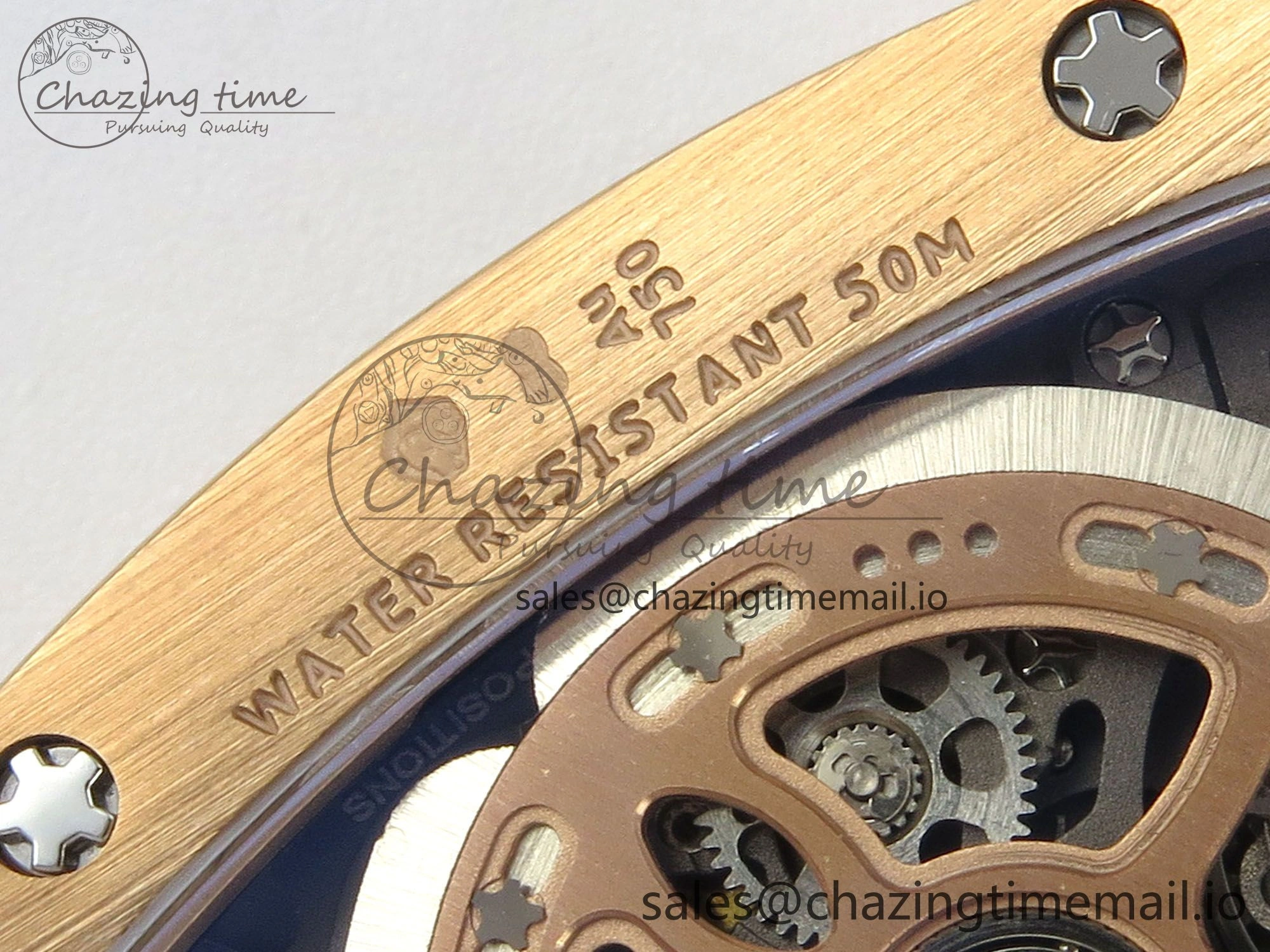 RM07 Ladies Snow Diamonds RG ZF 1:1 Best Edition White Dial on White Rubber Strap CRMA2 Clone