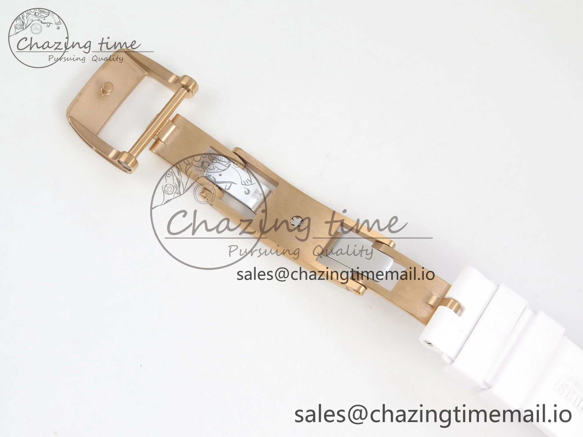 RM07 Ladies Snow Diamonds RG ZF 1:1 Best Edition White Dial on White Rubber Strap CRMA2 Clone