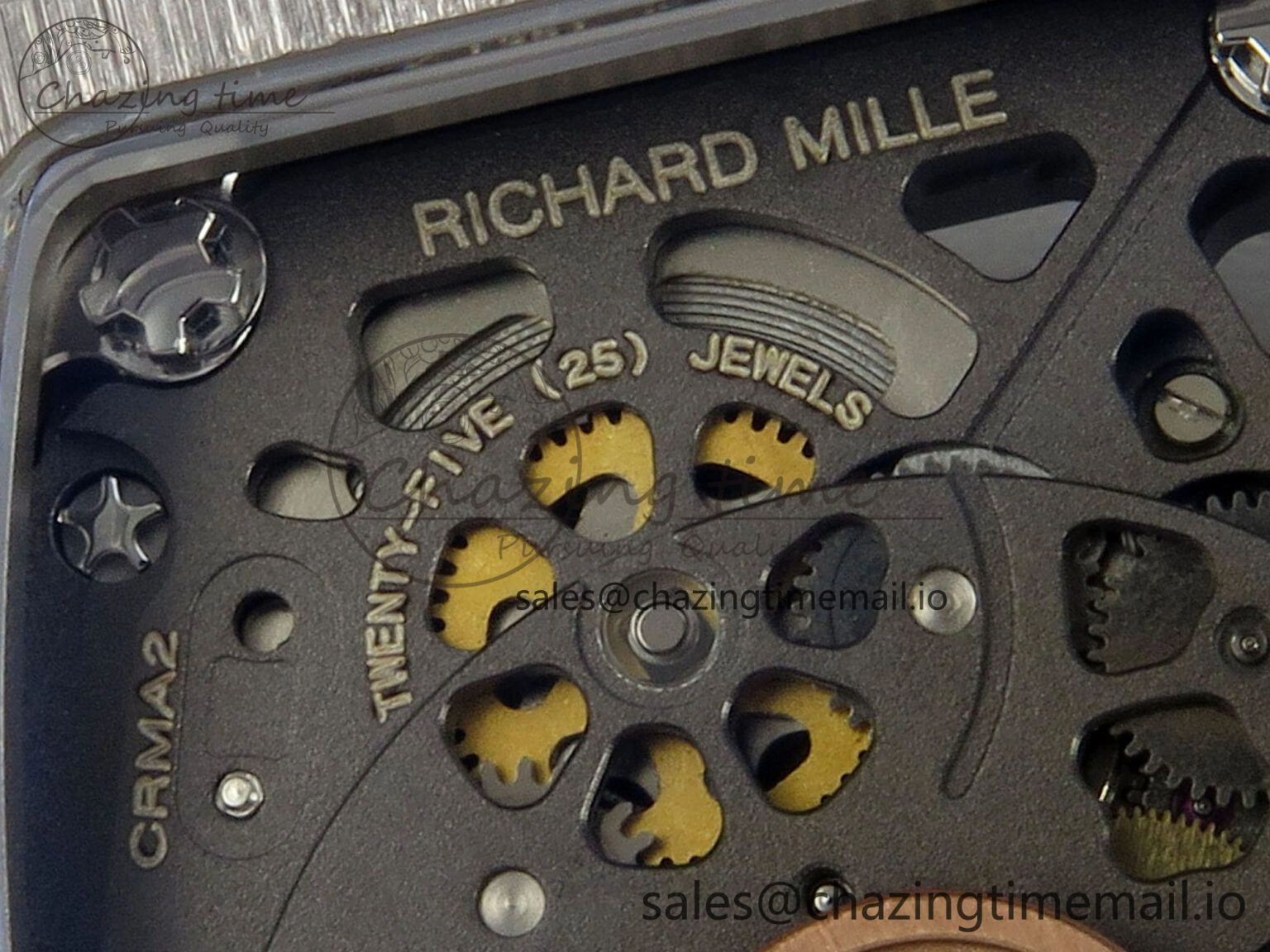 RM07 Ladies Snow Diamonds SS ZF 1:1 Best Edition Black Dial on Black Rubber Strap CRMA2 Clone