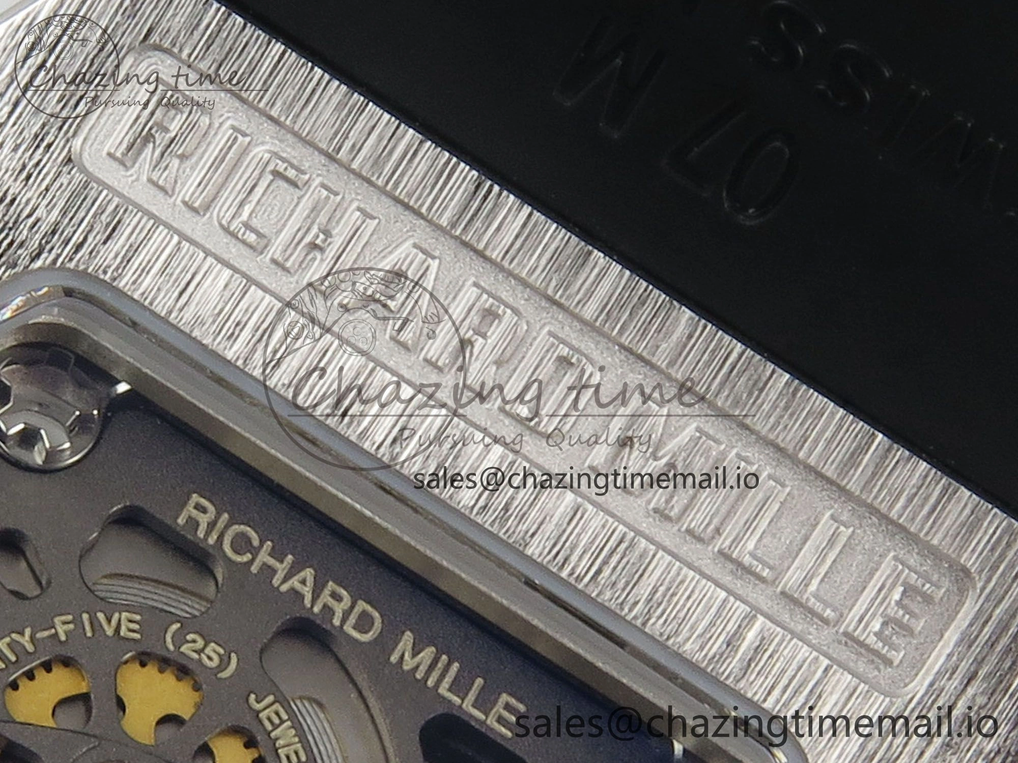 RM07 Ladies Snow Diamonds SS ZF 1:1 Best Edition Black Dial on Black Rubber Strap CRMA2 Clone