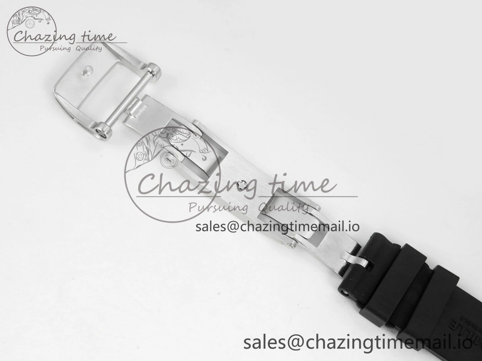 RM07 Ladies Snow Diamonds SS ZF 1:1 Best Edition Black Dial on Black Rubber Strap CRMA2 Clone
