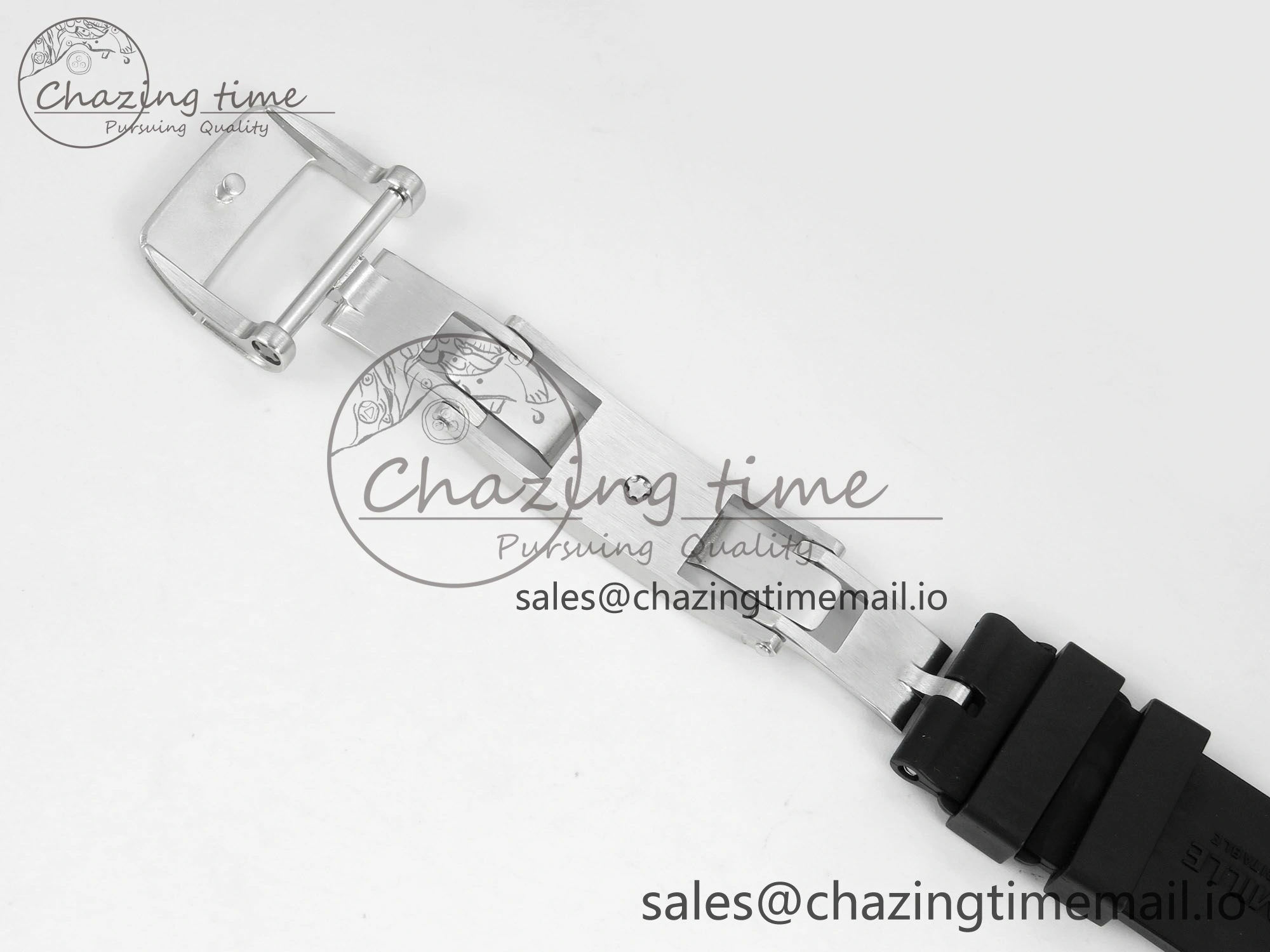 RM07 Ladies Snow Diamonds SS ZF 1:1 Best Edition Black Dial on Black Rubber Strap CRMA2 Clone