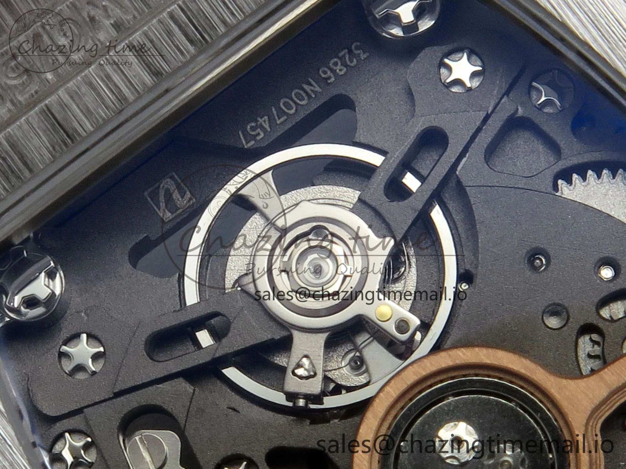 RM07 Ladies Snow Diamonds SS ZF 1:1 Best Edition Red Dial on Red Rubber Strap CRMA2 Clone