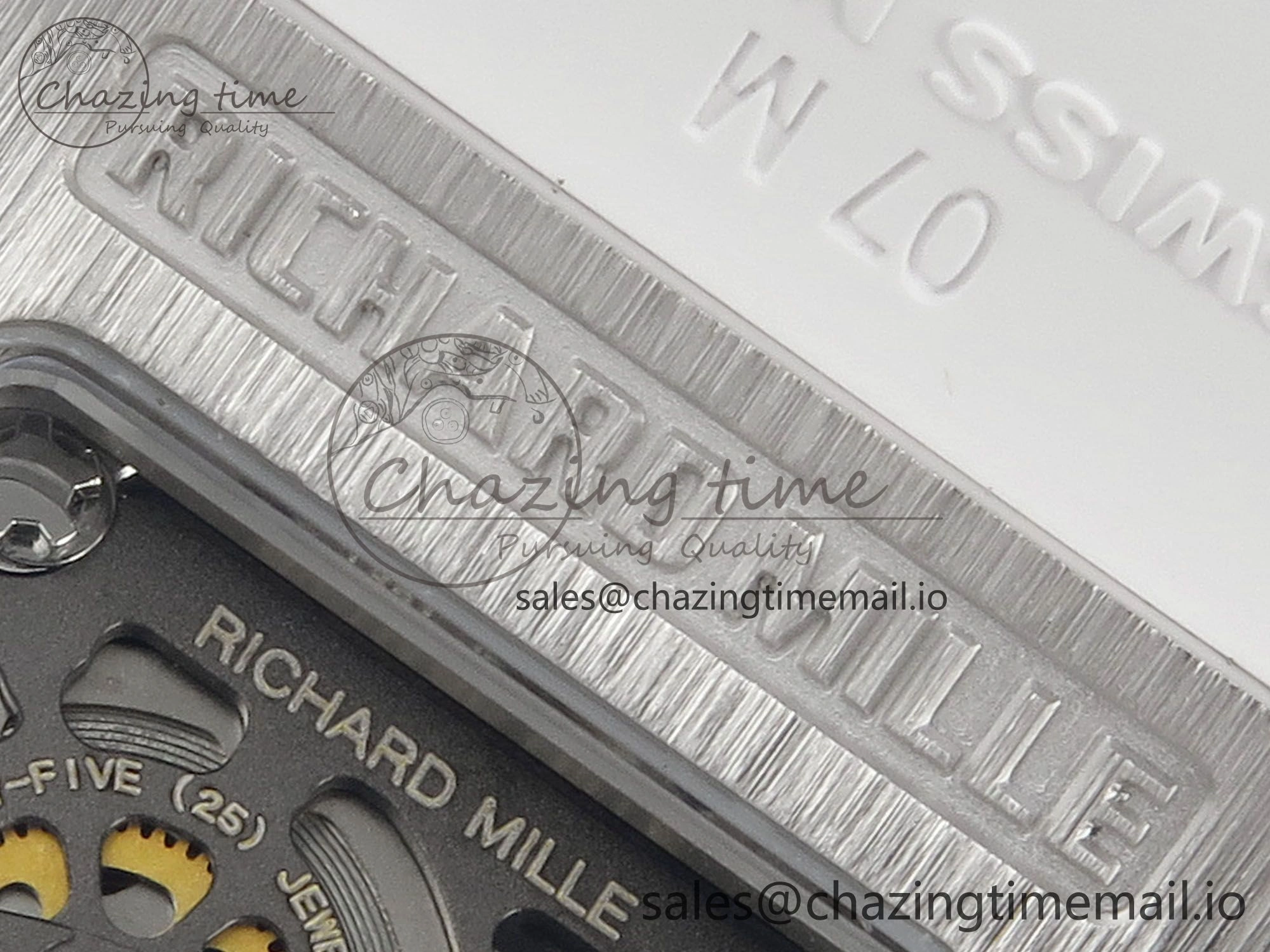 RM07 Ladies Snow Diamonds SS ZF 1:1 Best Edition White Dial on White Rubber Strap CRMA2 Clone