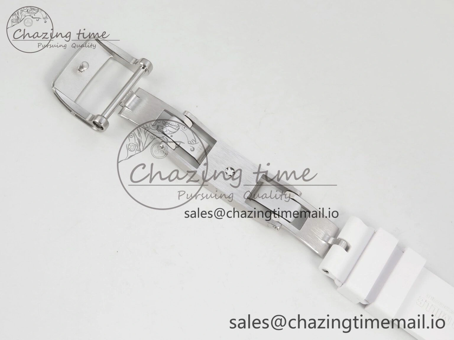 RM07 Ladies Snow Diamonds SS ZF 1:1 Best Edition White Dial on White Rubber Strap CRMA2 Clone