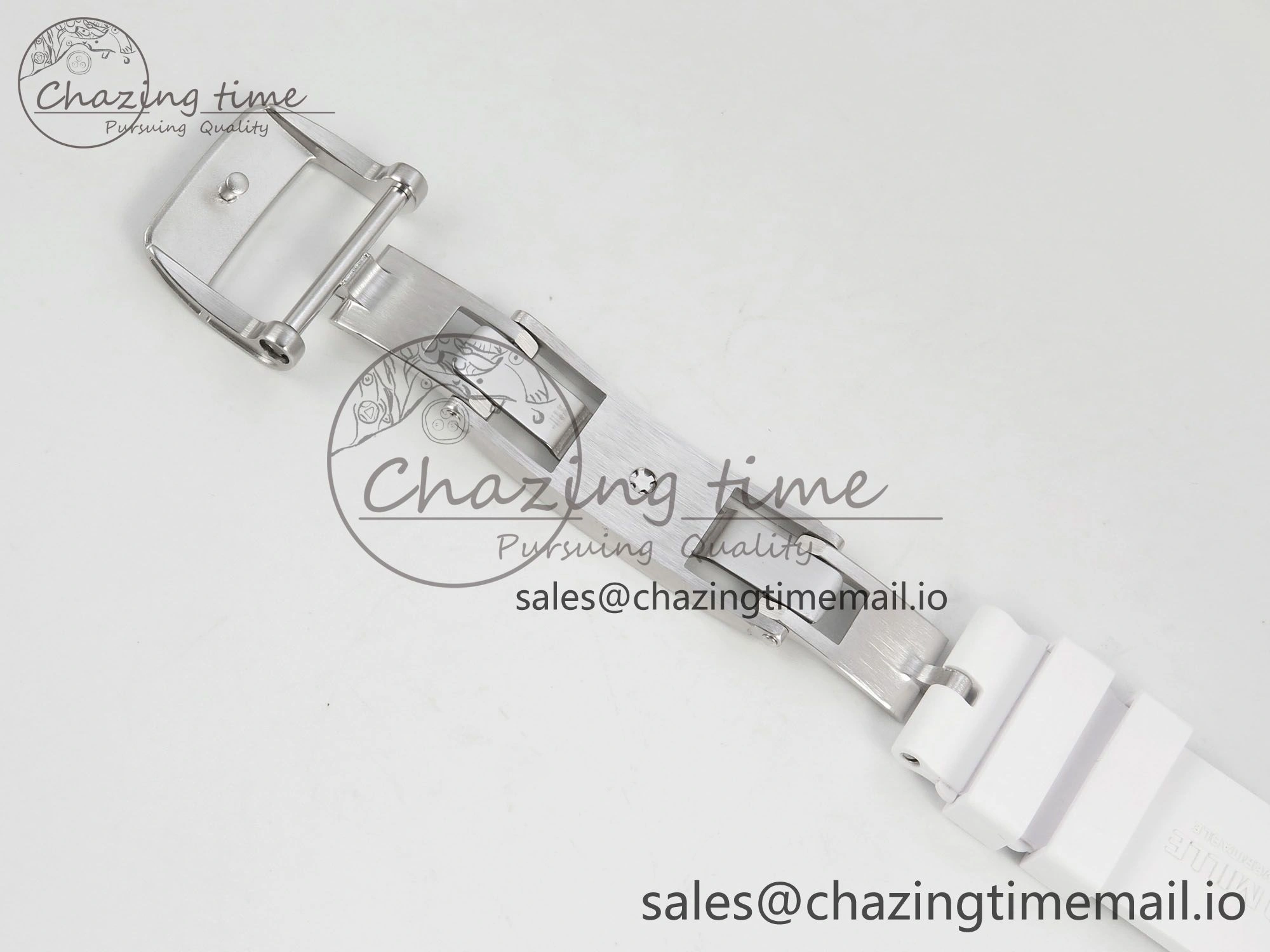 RM07 Ladies Snow Diamonds SS ZF 1:1 Best Edition White Dial on White Rubber Strap CRMA2 Clone