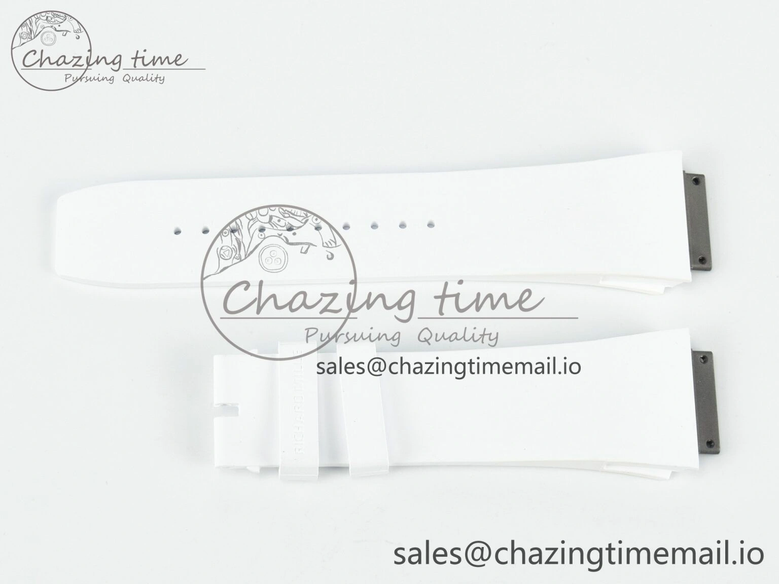 RM072 1:1 Best Edition White Rubber Strap (Fits the Gen size)