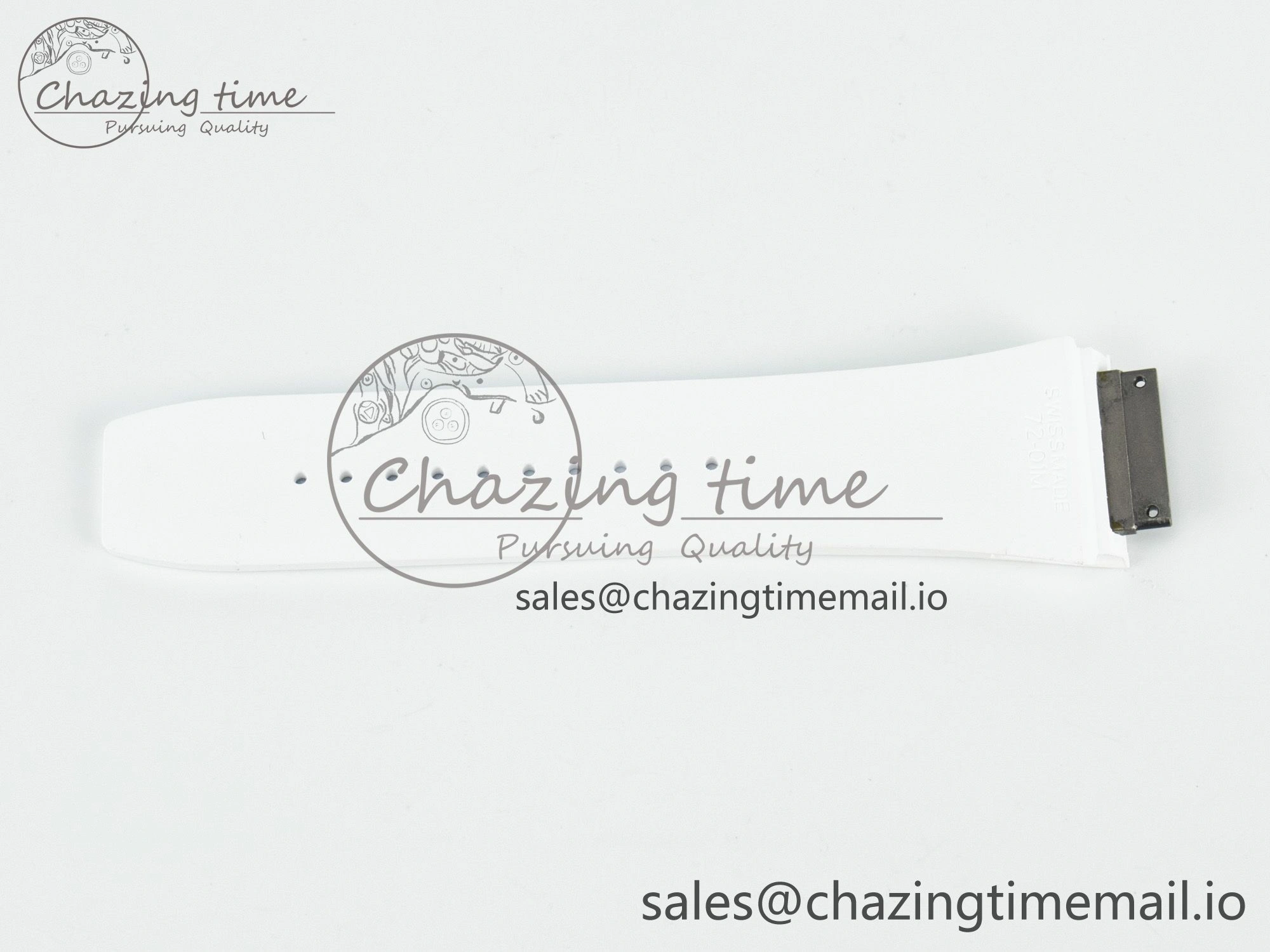 RM072 1:1 Best Edition White Rubber Strap (Fits the Gen size)