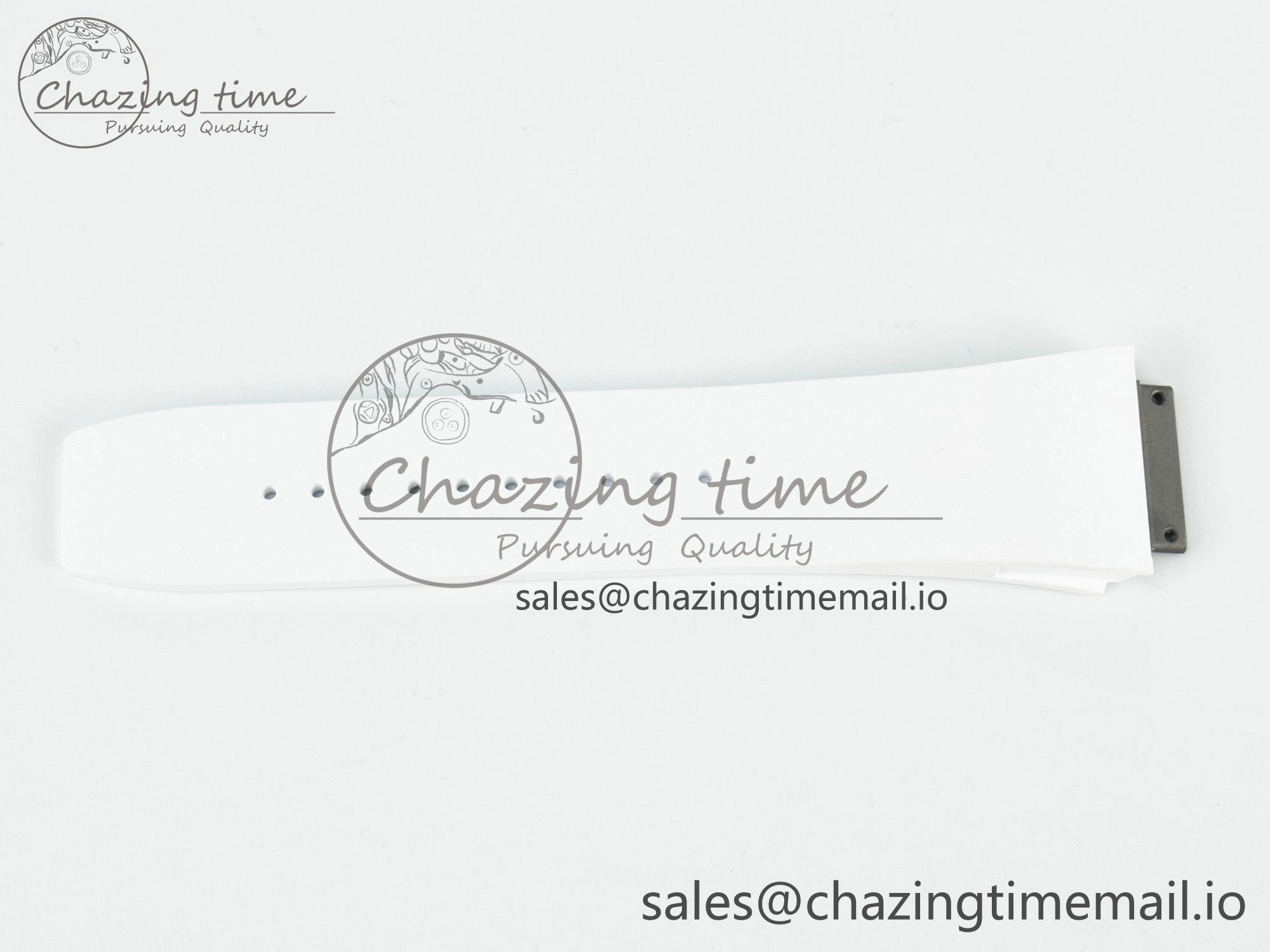RM072 1:1 Best Edition White Rubber Strap (Fits the Gen size)